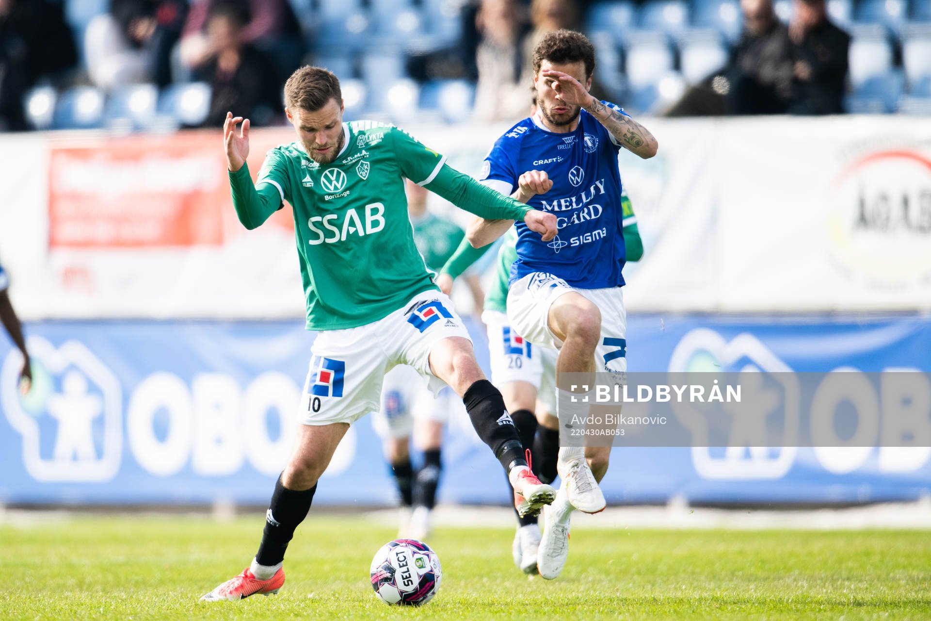 Trelleborgs Tom Wassholm och Brages Niklas Söderberg