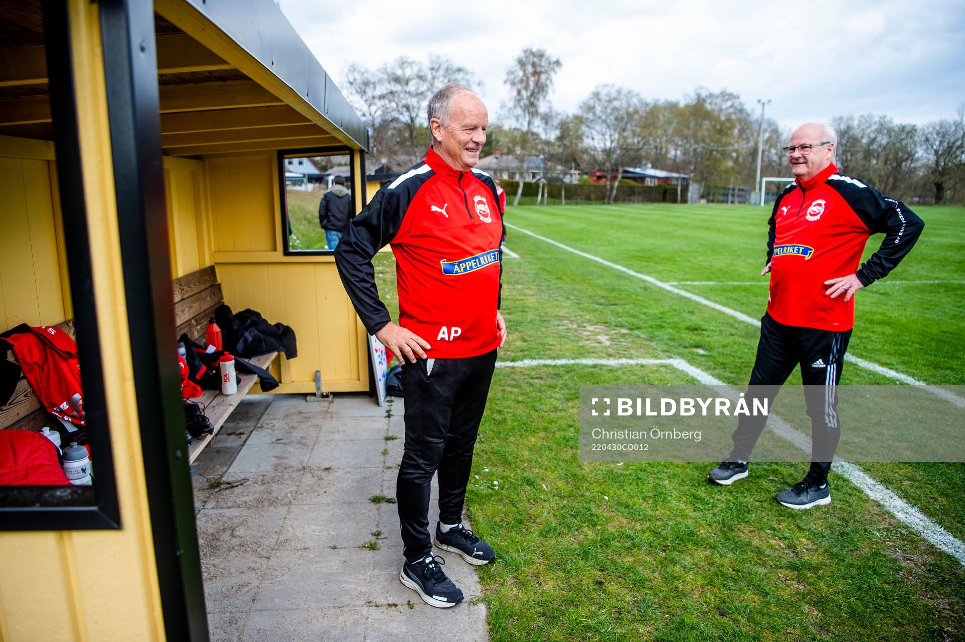 t Olofs IF /Kiviks tränare Anders Palmér och ordförande