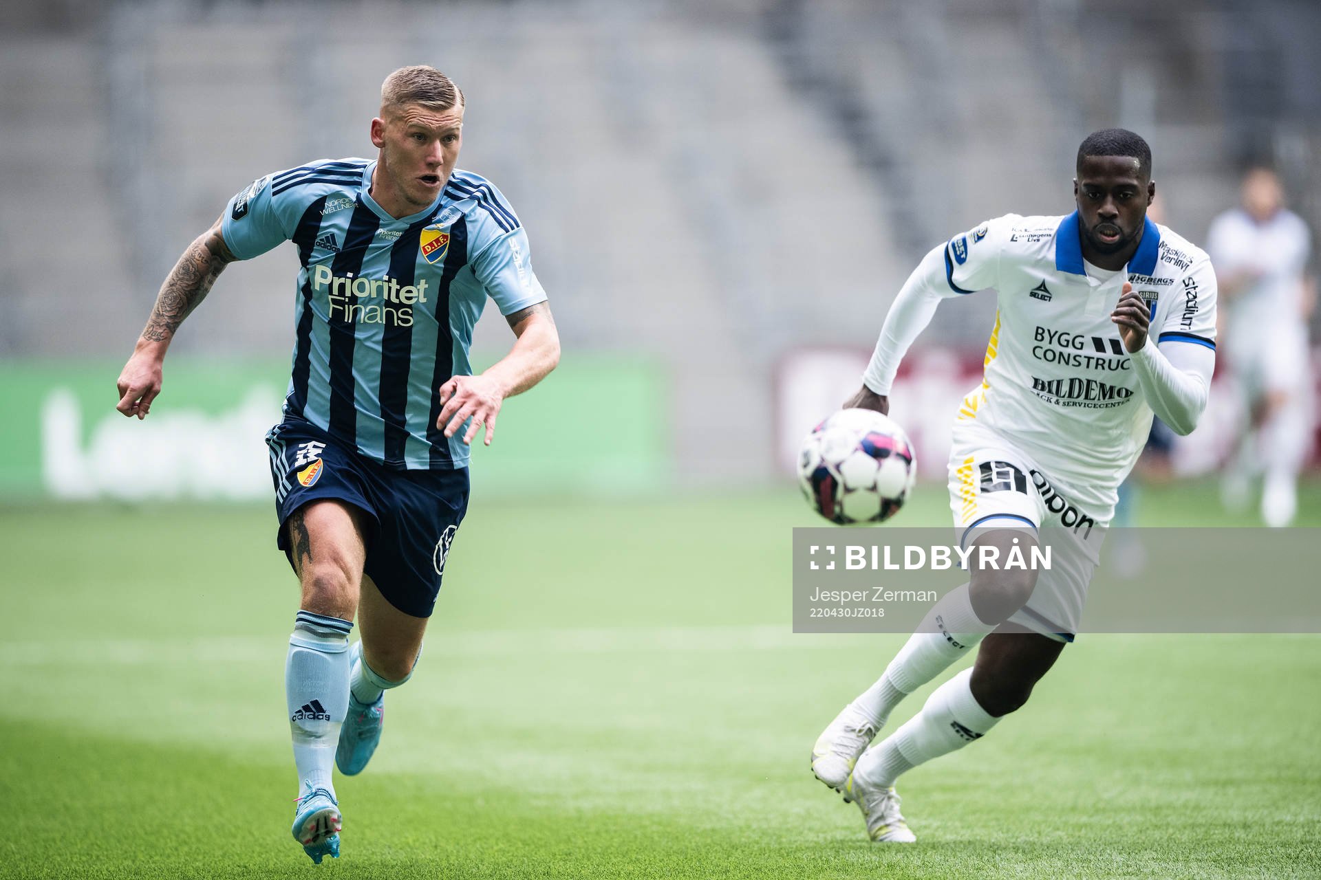 Djurgårdens Victor Edvardsen och Sirius Isak Ssali