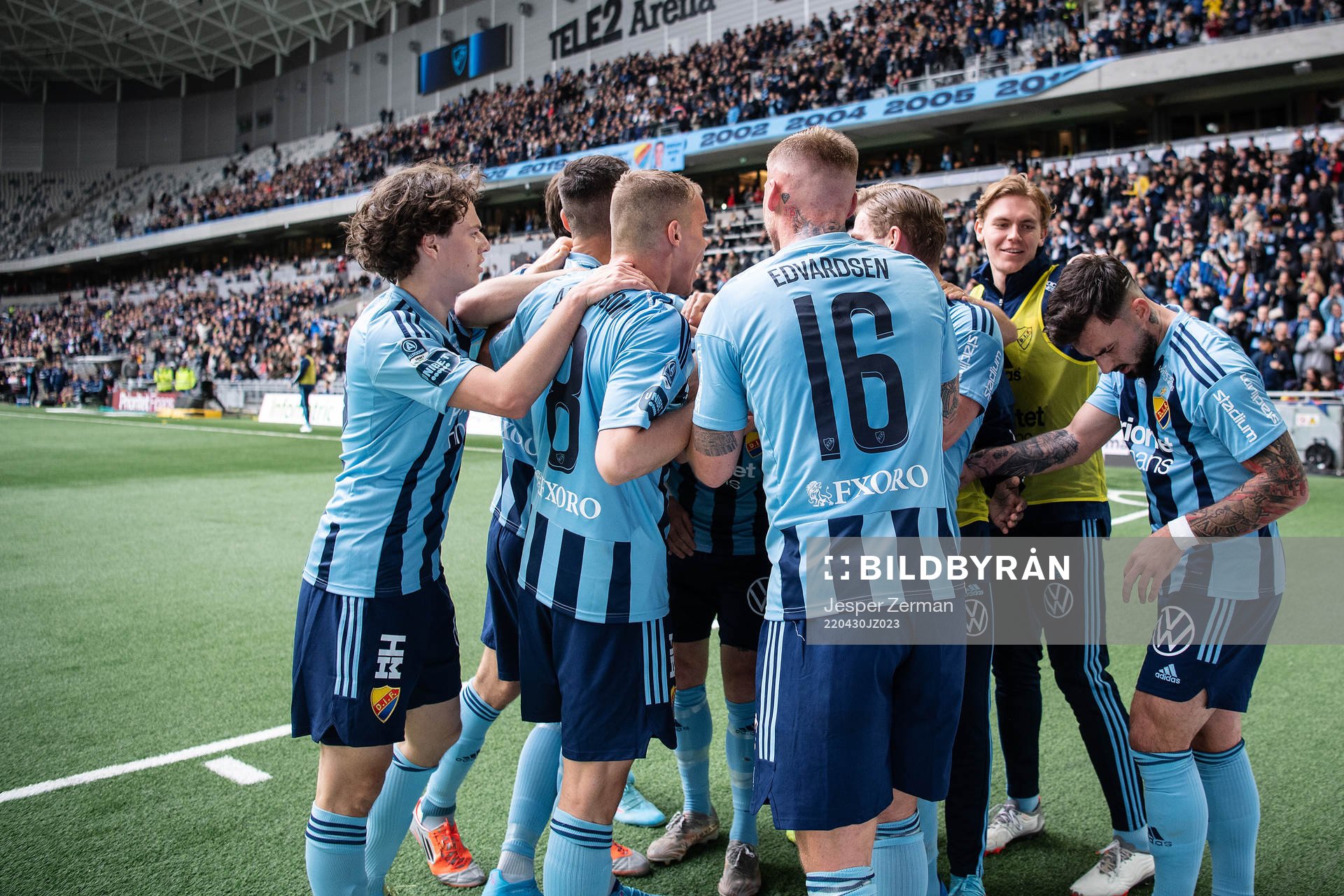 Djurgårdens spelare jublar