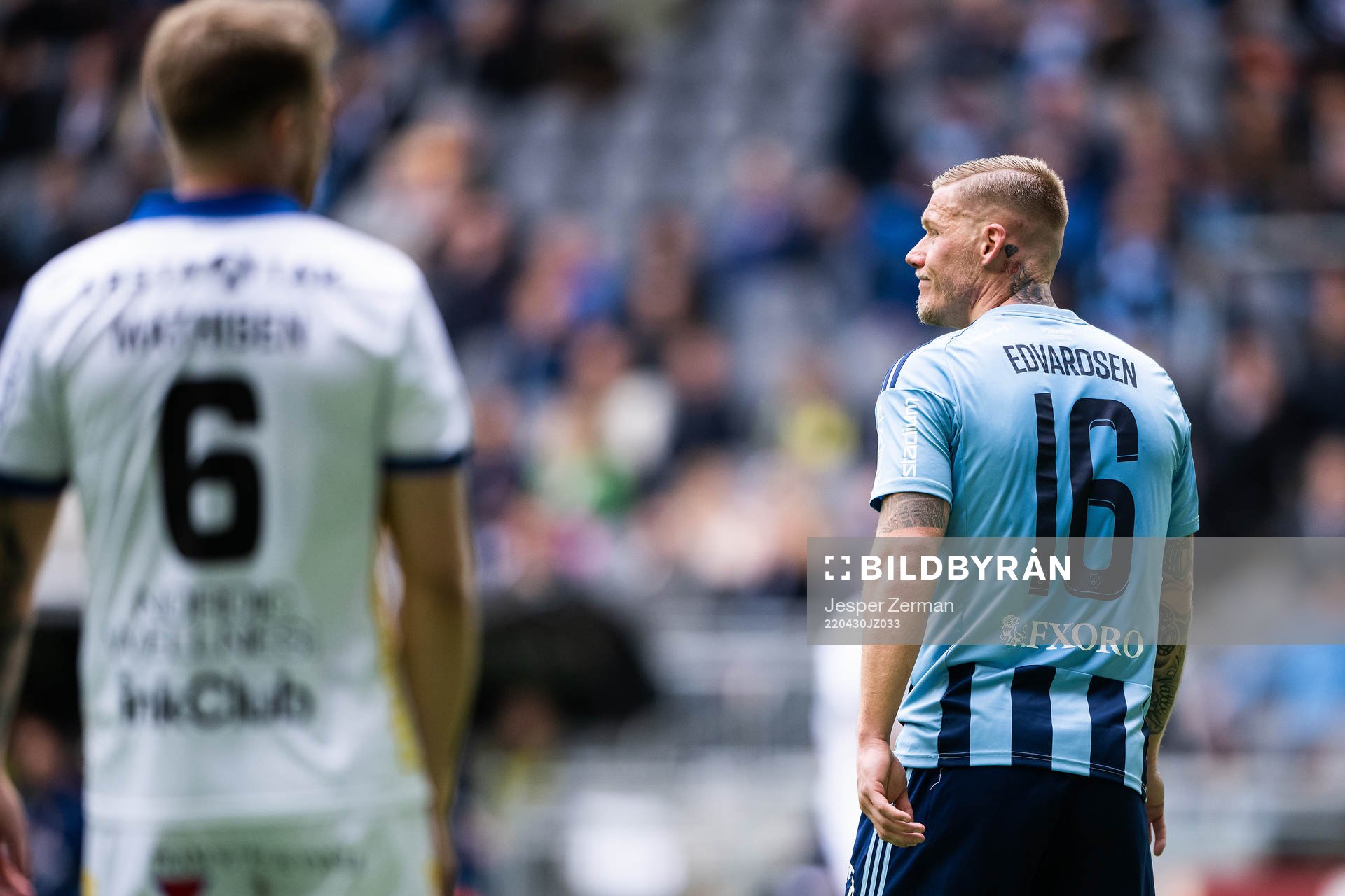 Djurgårdens Victor Edvardsen deppar