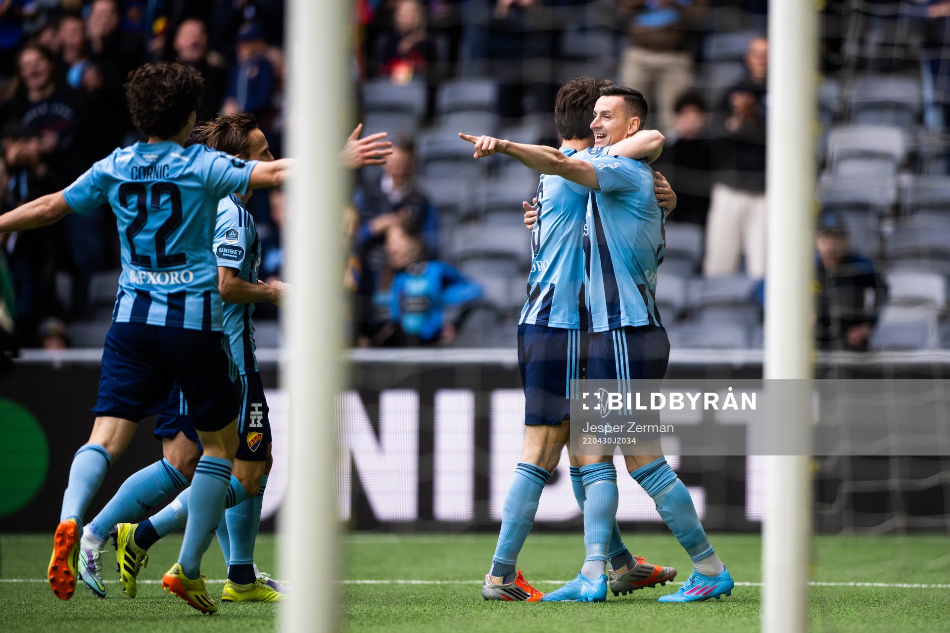 Djurgårdens Haris Radetinac jublar