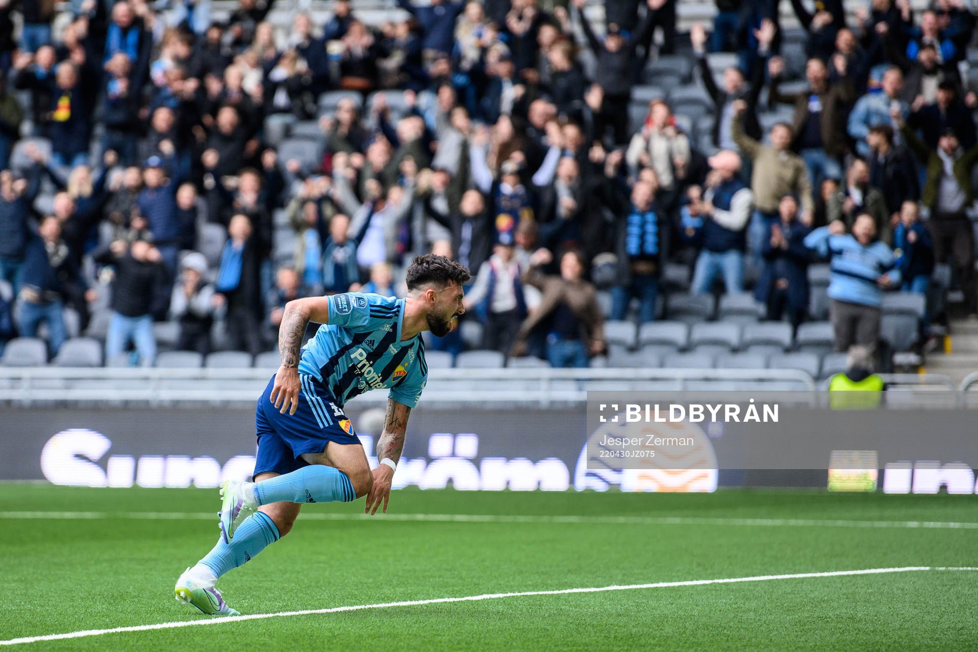 Djurgårdens Sead Haksabanovic jublar