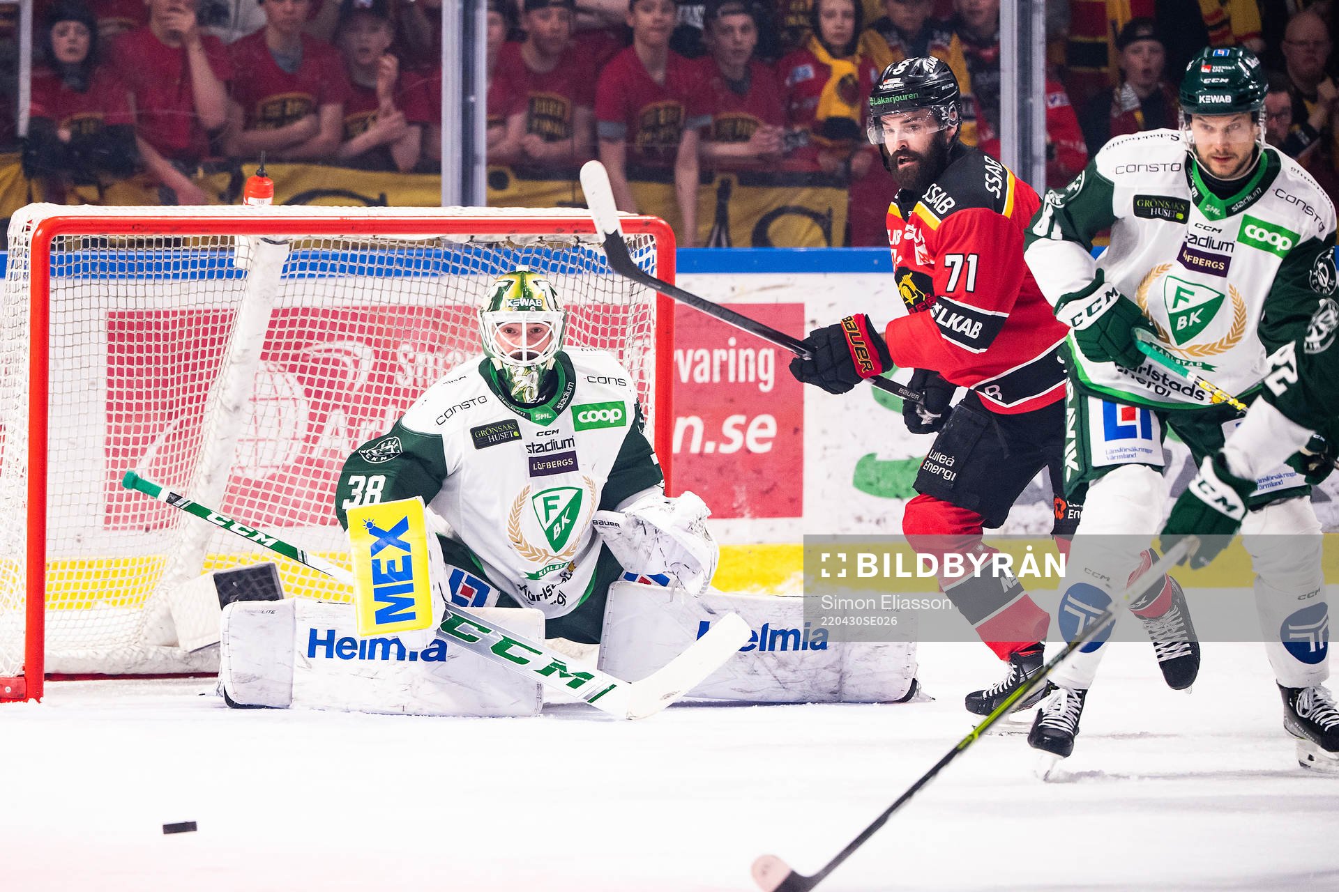 Färjestads målvakt Dominik Furch