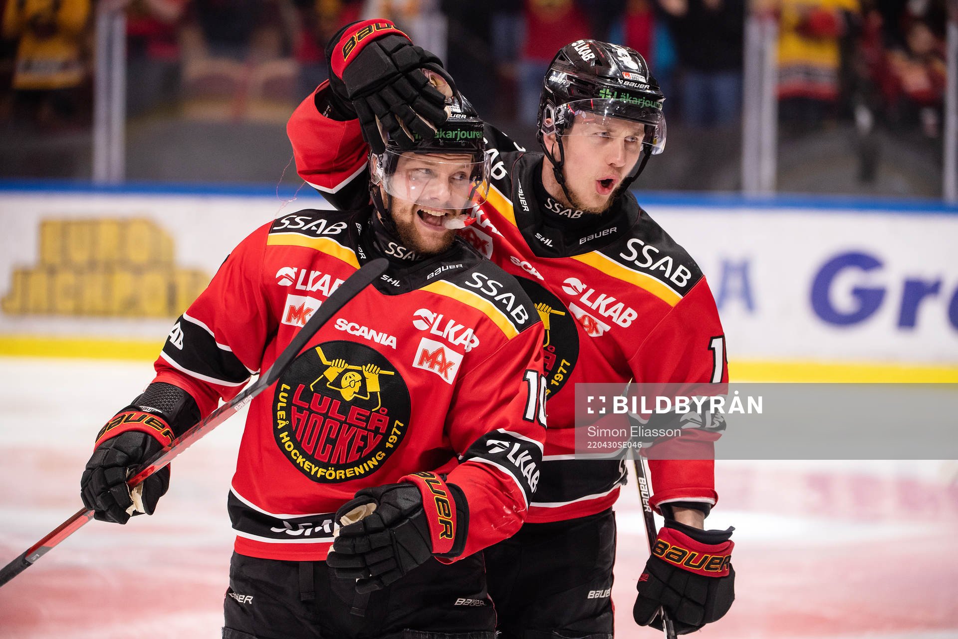 Luleås Einar Emanuelsson och Jonas Berglund jublar