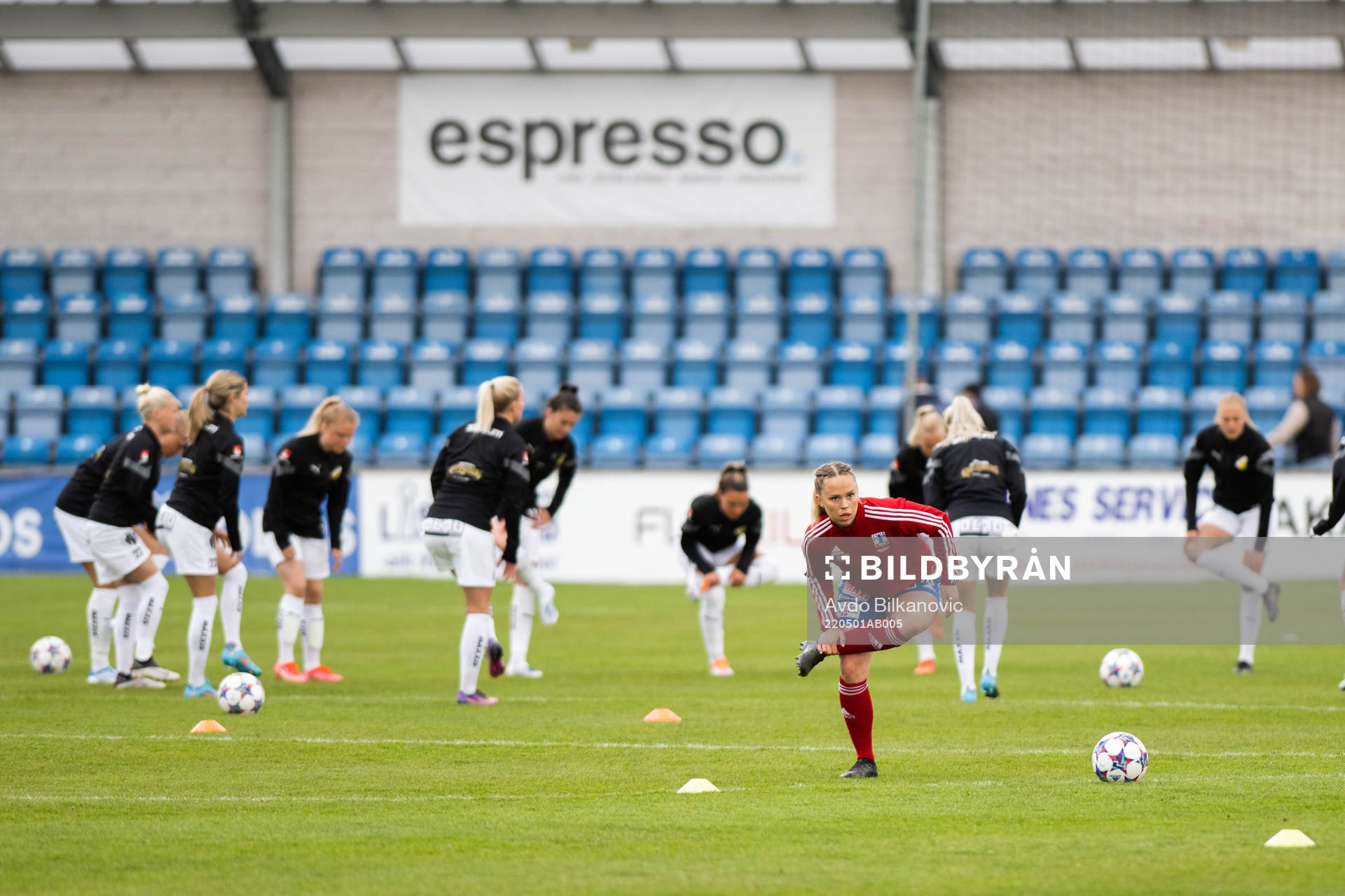 Vittsjös Hanna Ekengren inför fotbollsmatchen i Damallsvenskan mellan Vittsjö och Häcken den 1 maj 2022 i Vittsjö. 
