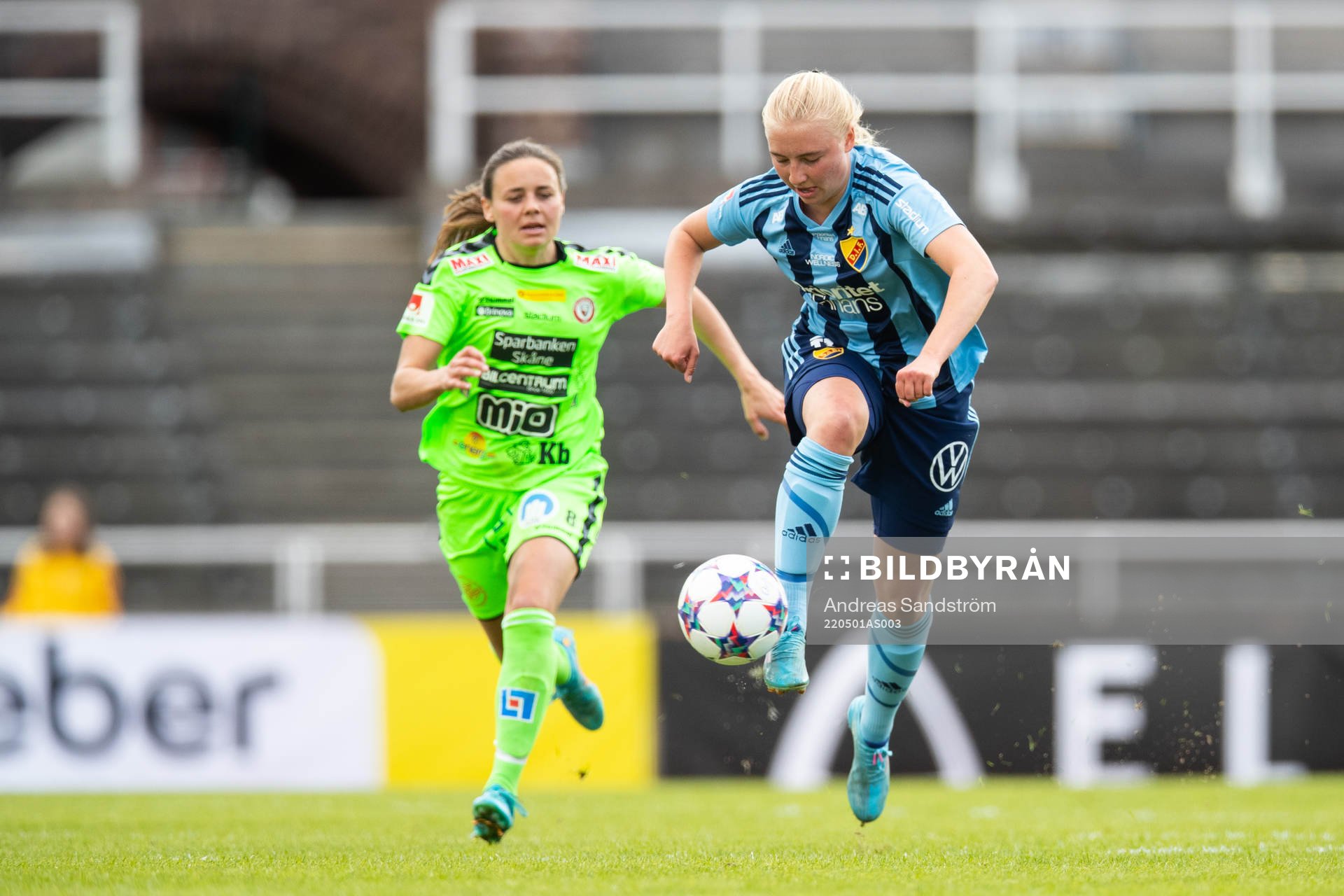 Djurgårdens StinaLisa Johansson och Kristianstads Alice
