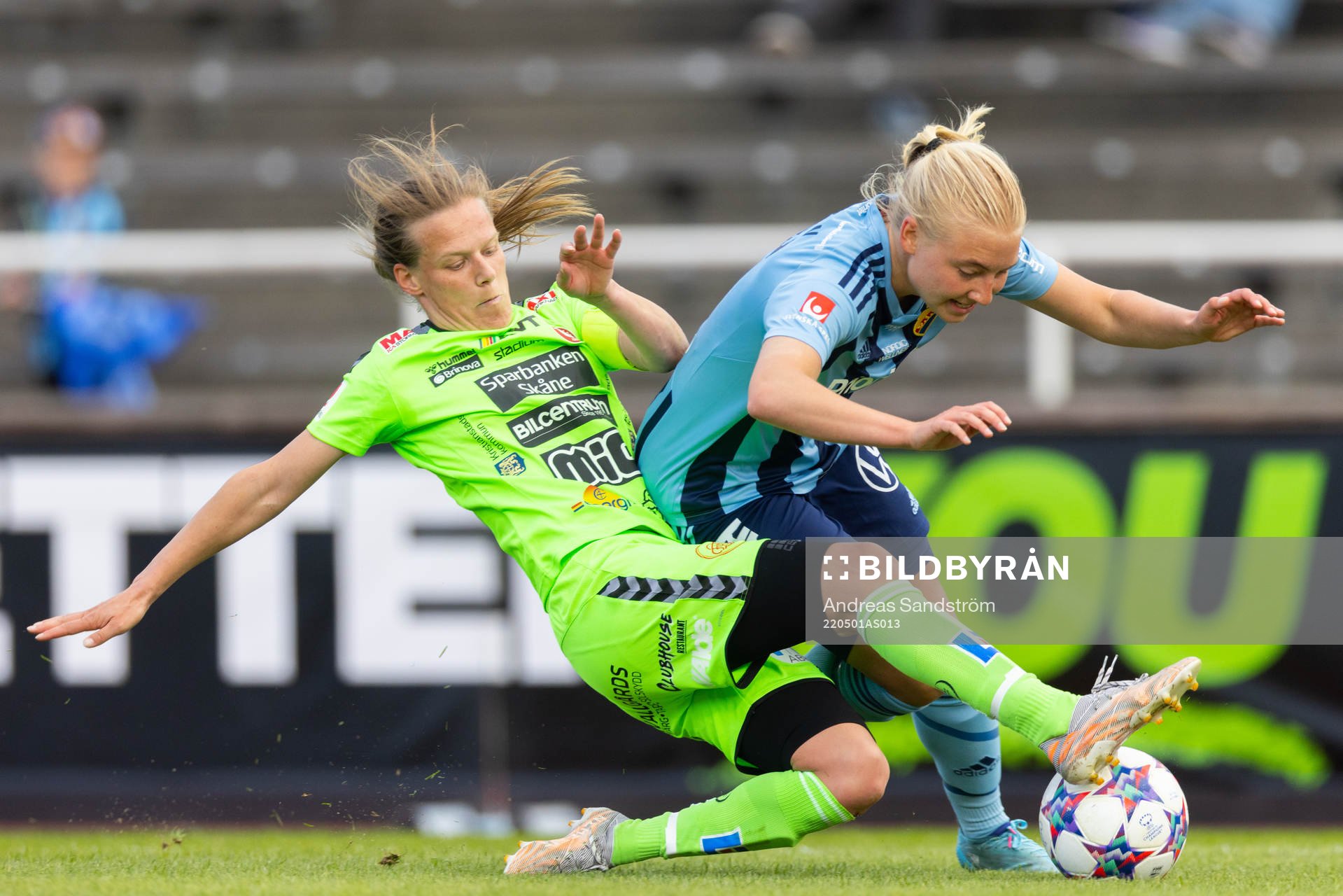 Djurgårdens StinaLisa Johansson och Kristianstads Michaela