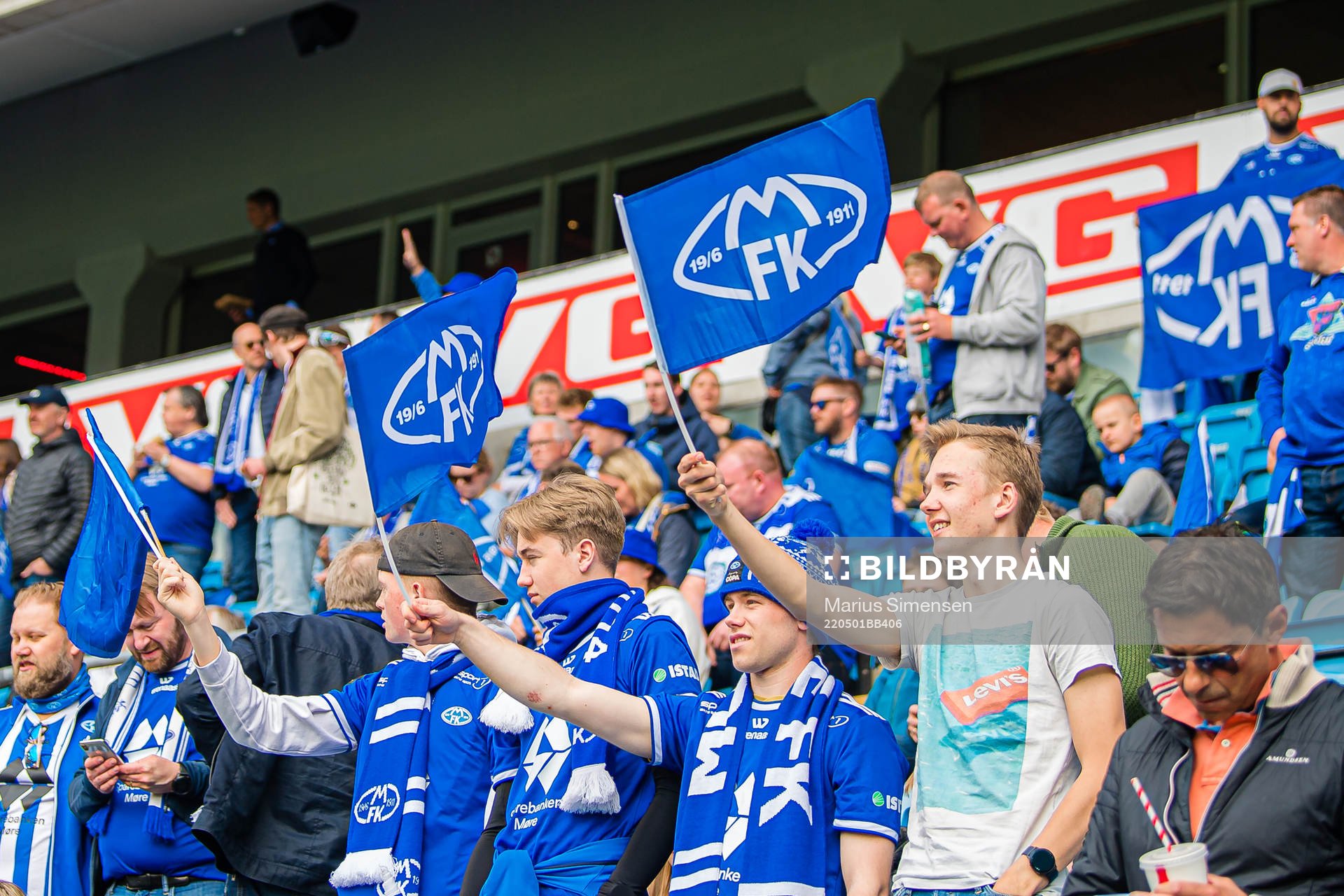 Spectators in the stands