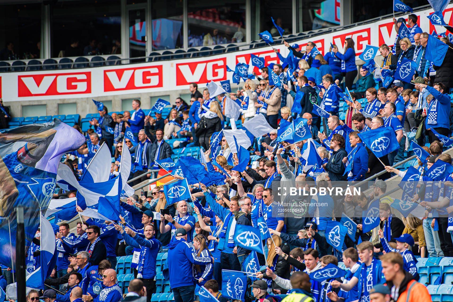 Spectators in the stands