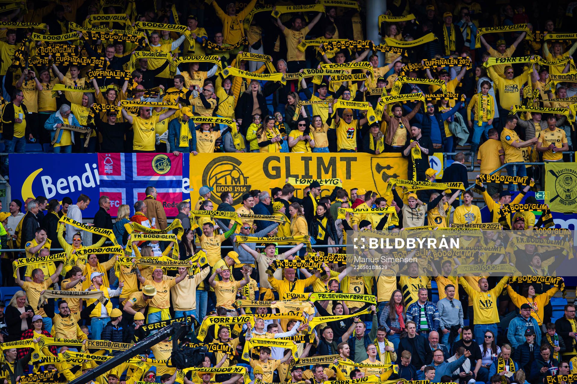 Spectators in the stands