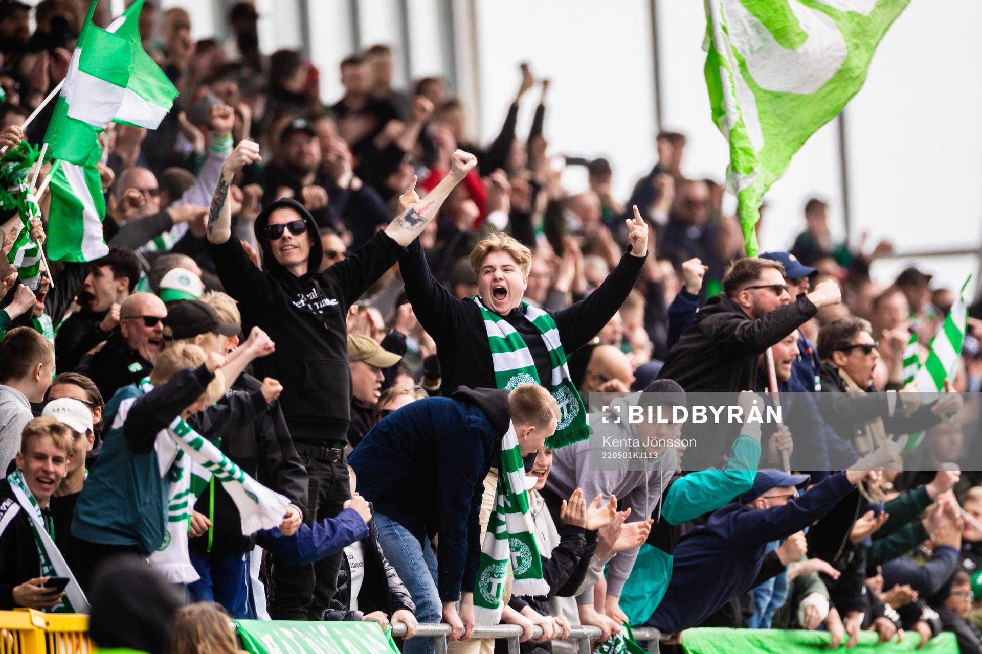 Västerås supportrar jublar