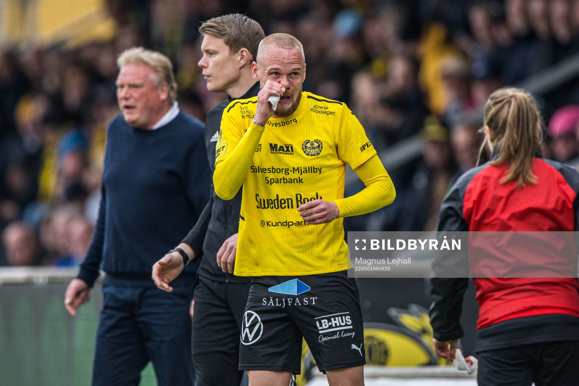 Mjällbys Adam Ståhl  skadad