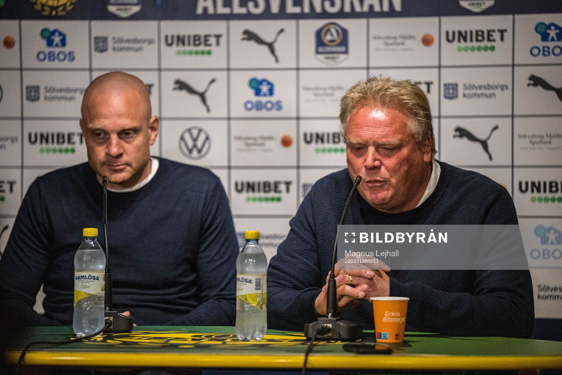 Mjällbys tränare Andreas Brännström och Helsingborgs