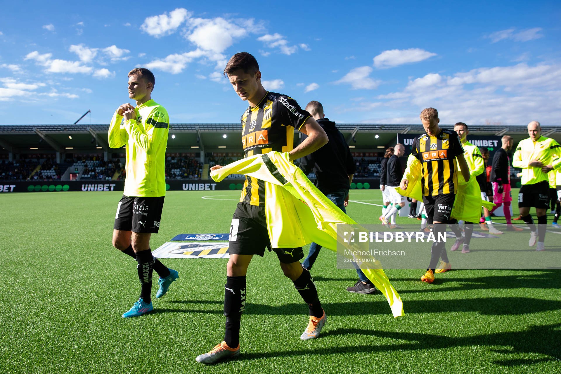 Häckens Leo Bengtsson innan fotbollsmatchen i Allsvenskan