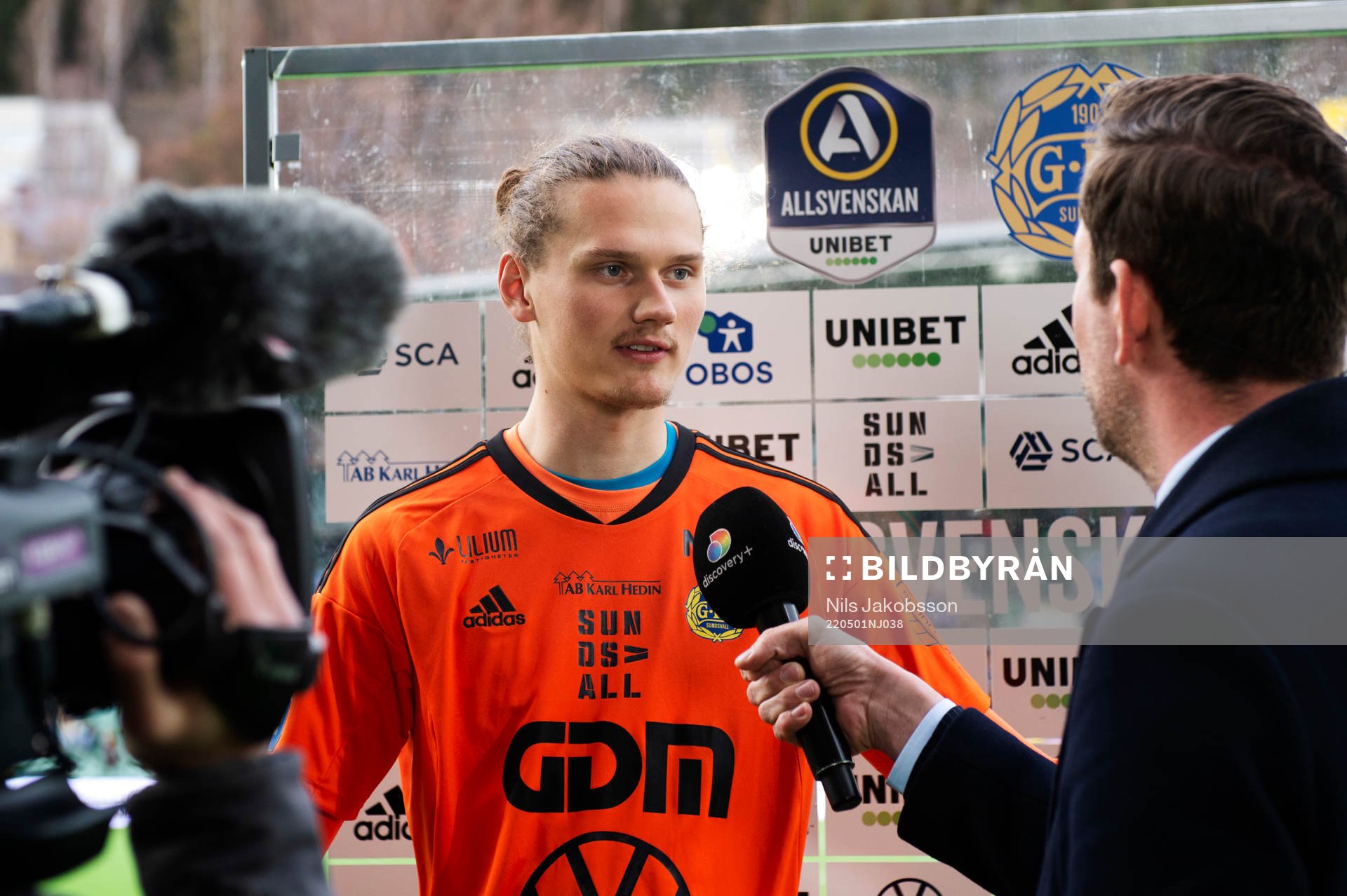 Sundsvalls målvakt Gustav Molin i intervju i paus av