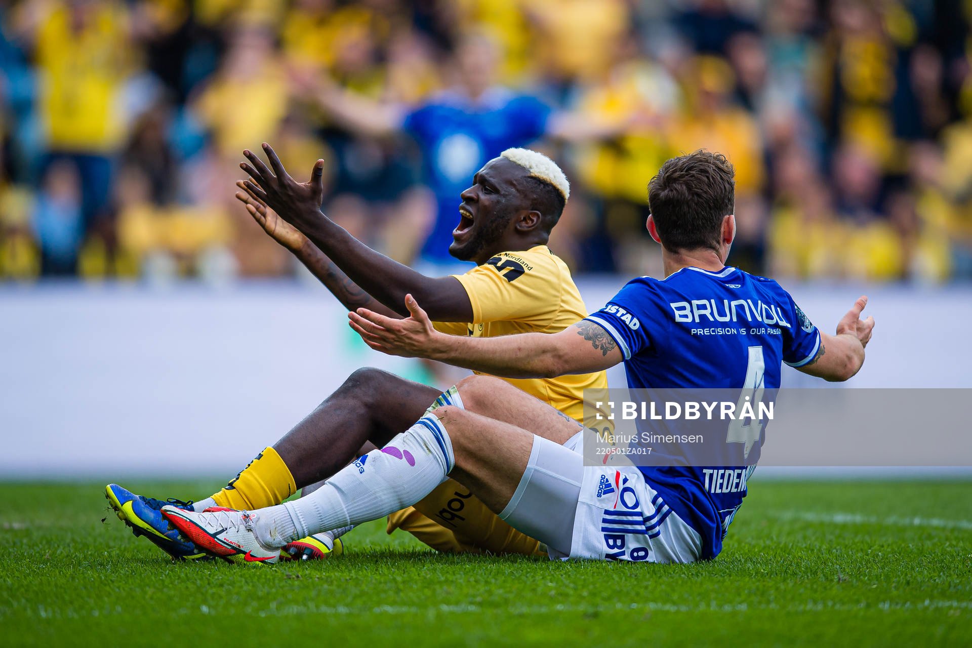Victor Okoh Boniface of Bodø/Glimt reacts