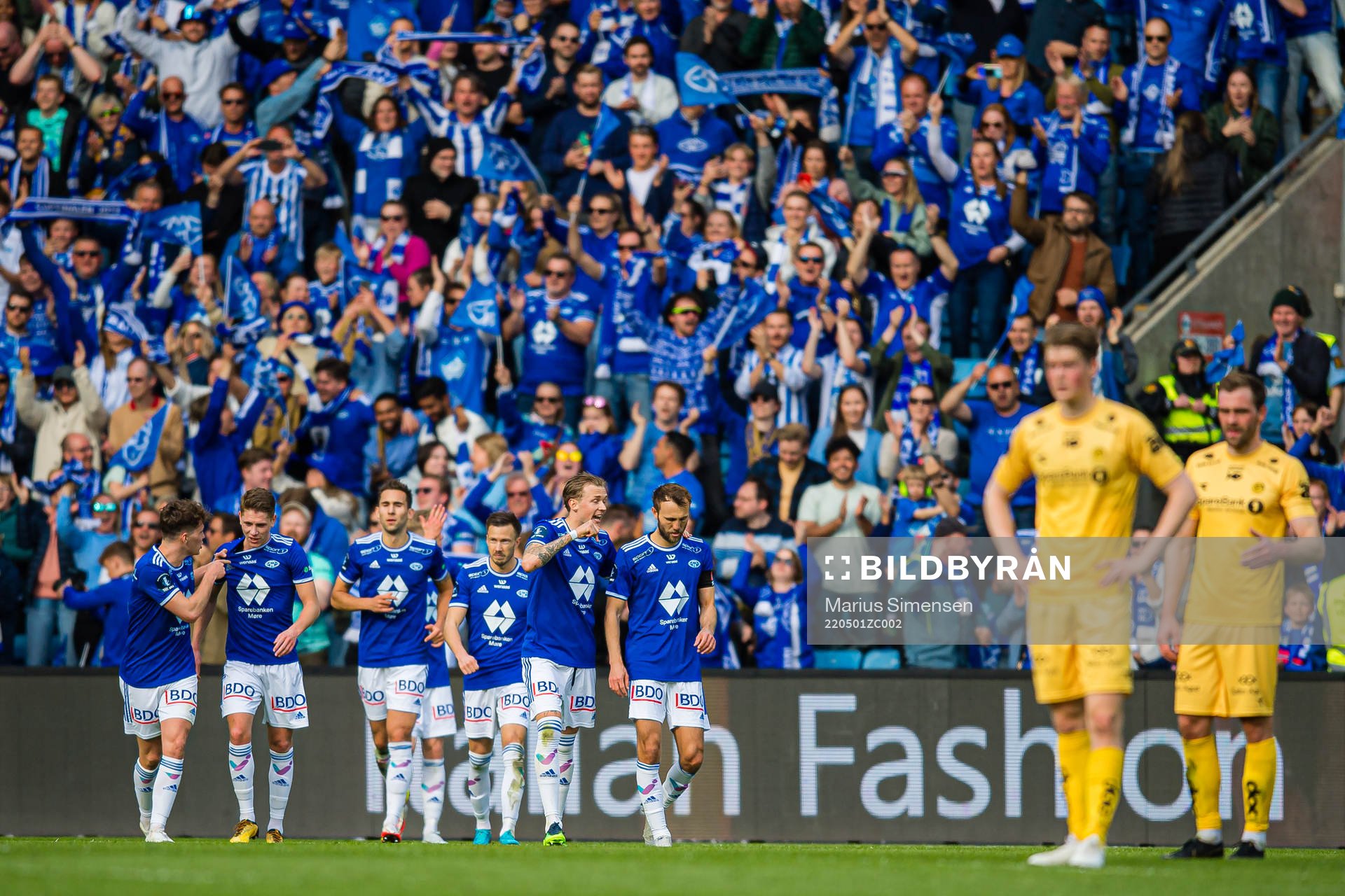 Players of Molde celebrates