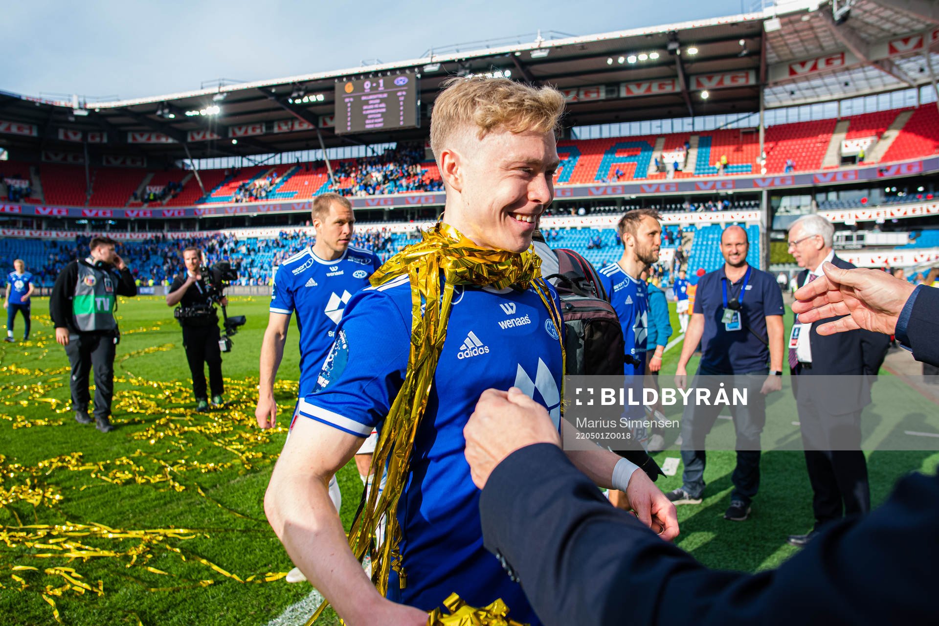 Ola Brynhildsen of Molde celebrates