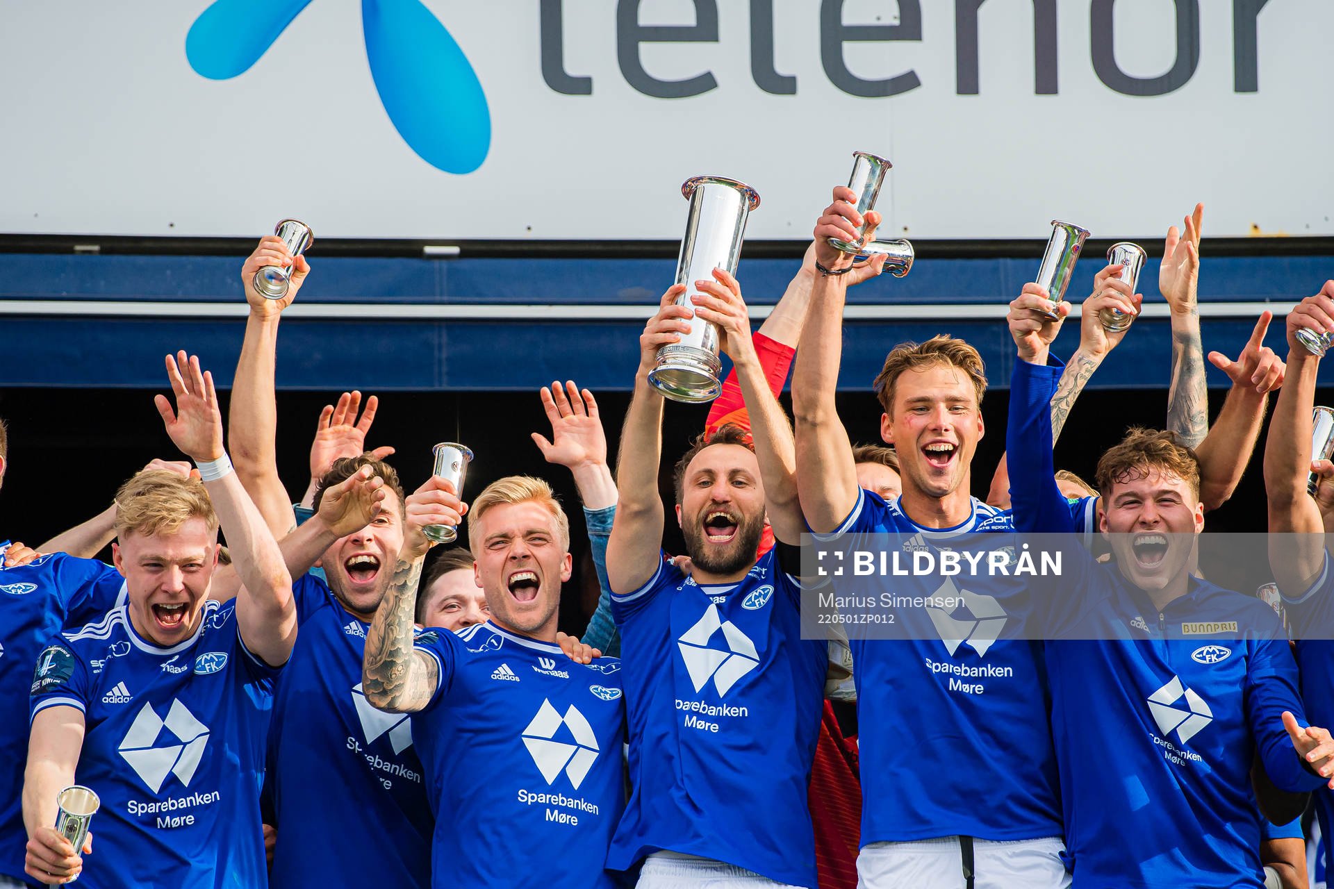 Players of Molde celebrates