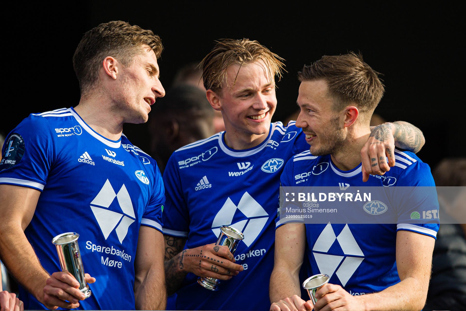 Kristoffer Haugen, Birk Risa and Martin Linnes of Molde