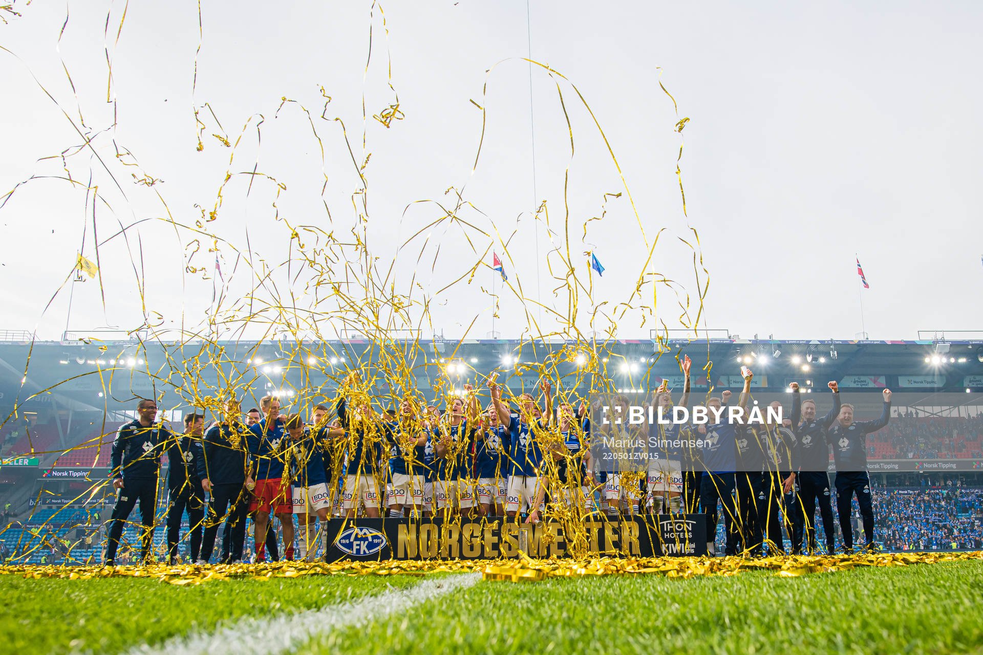 Players of Molde celebrates