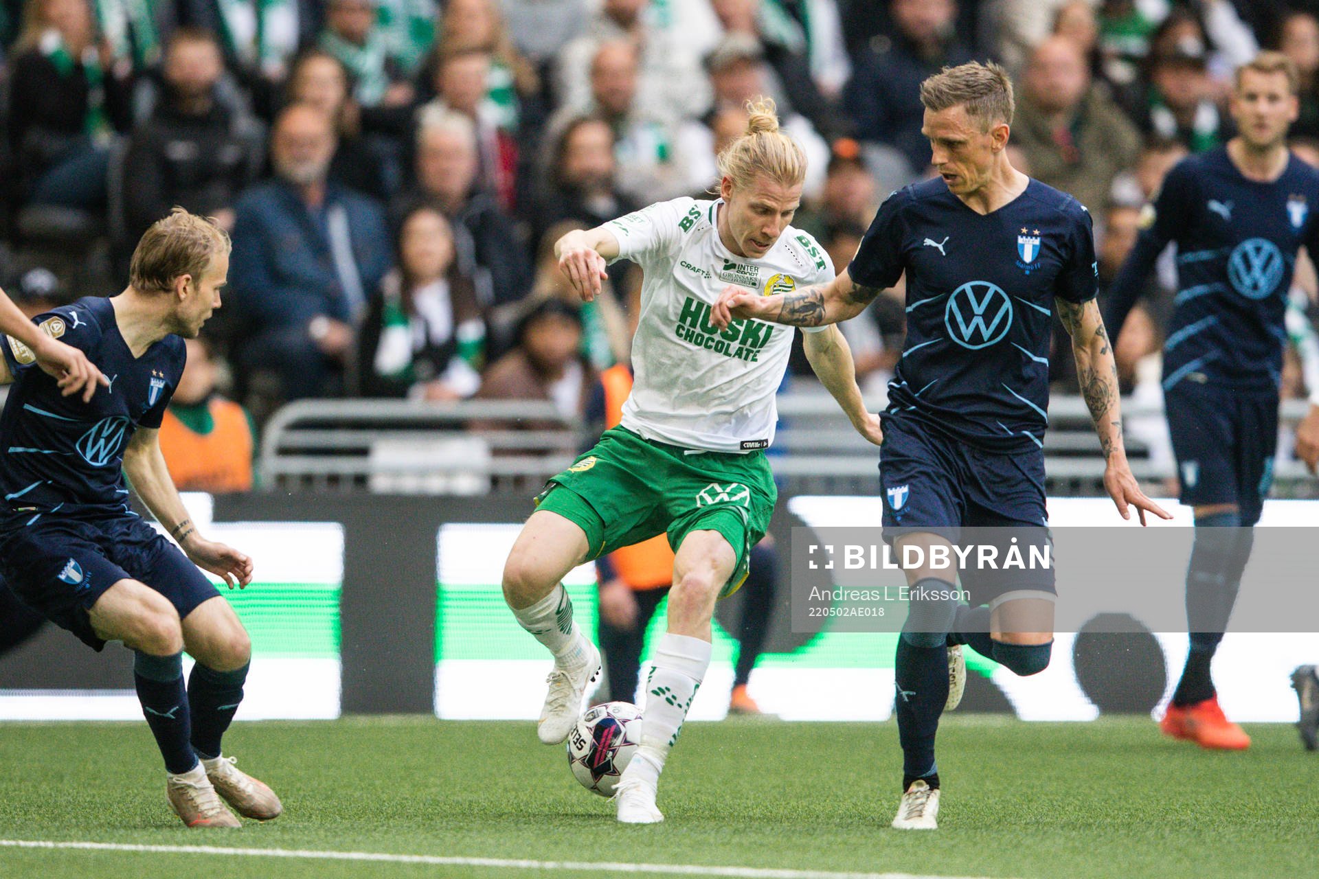 Hammarbys Gustav Ludwigson och Malmö FFs Sören Rieks