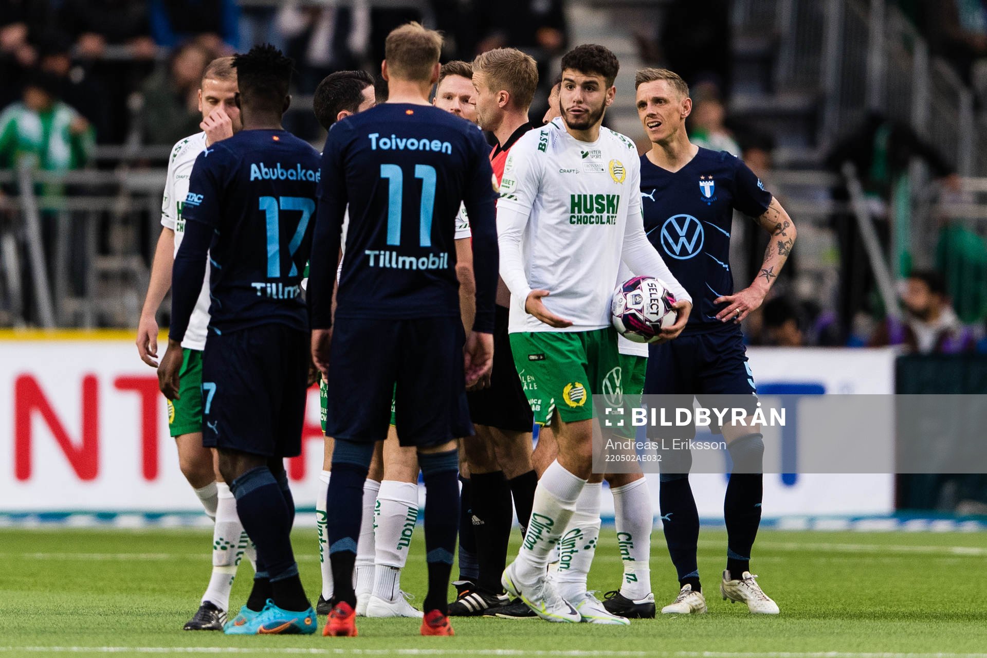 Malmö FFs Ola Toivonen och Hammarbys Edvin Kurtulus
