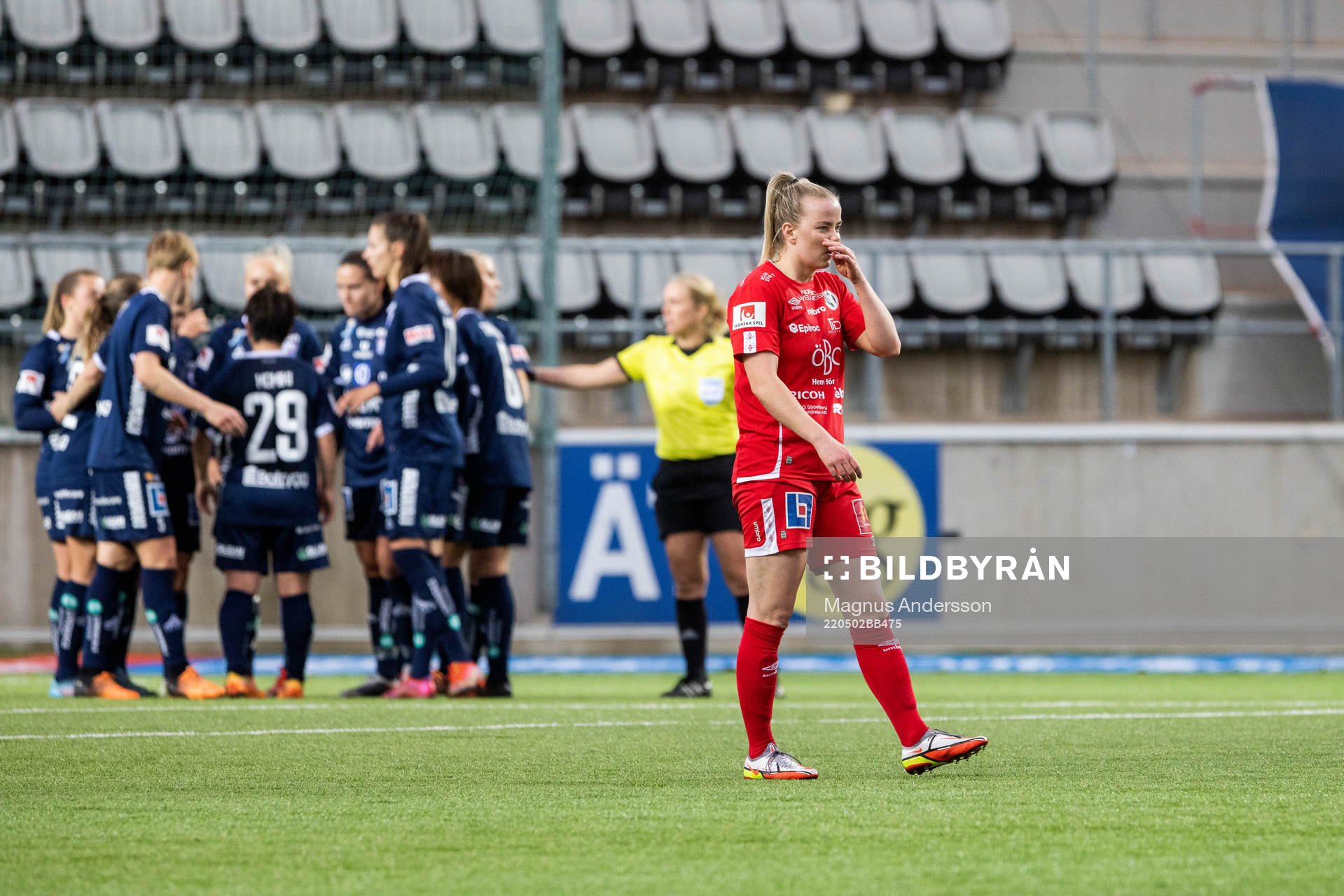Örebros Berglind Ros Augustdottir deppar