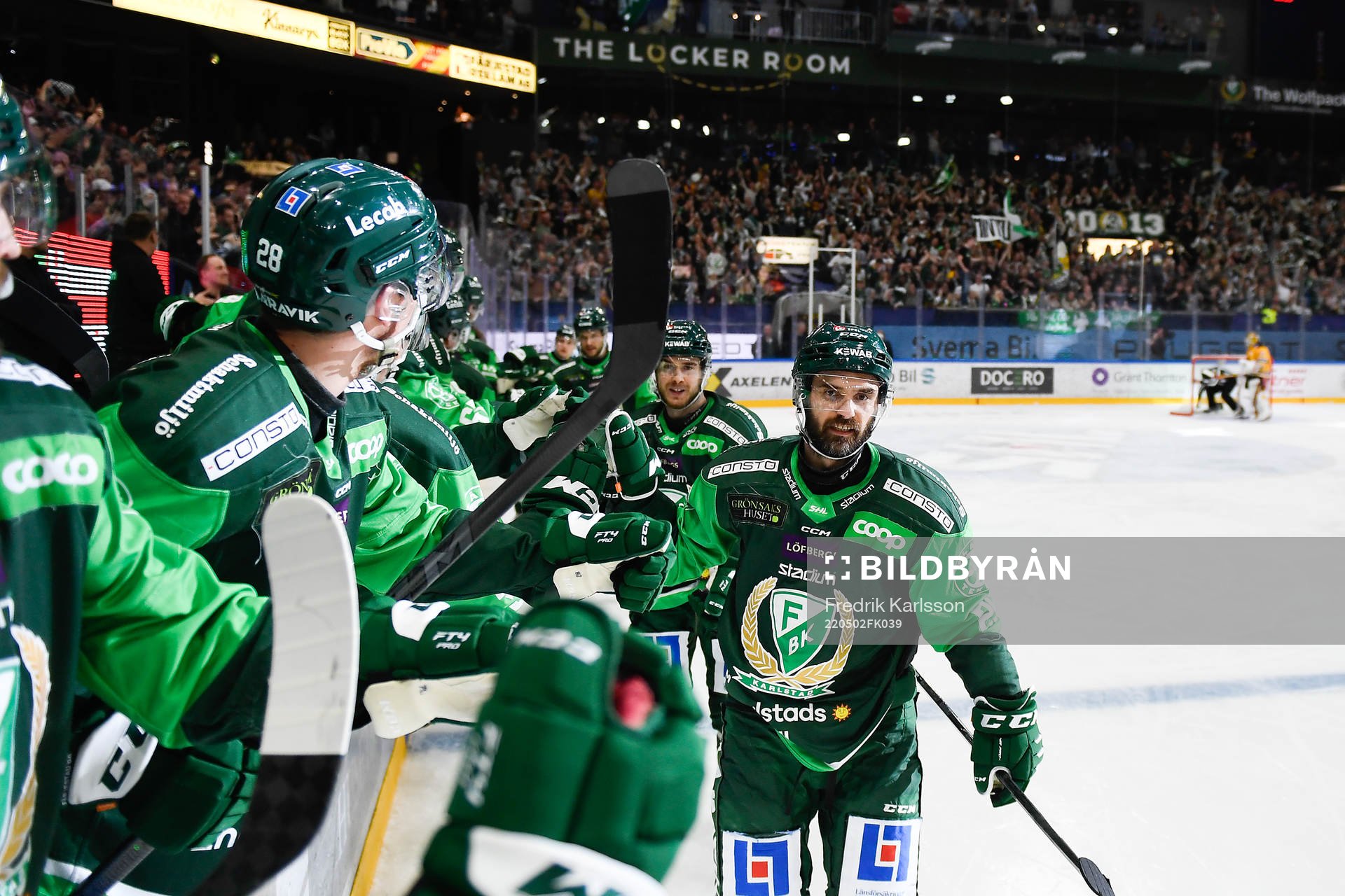 Färjestads Martin Johansson jublar