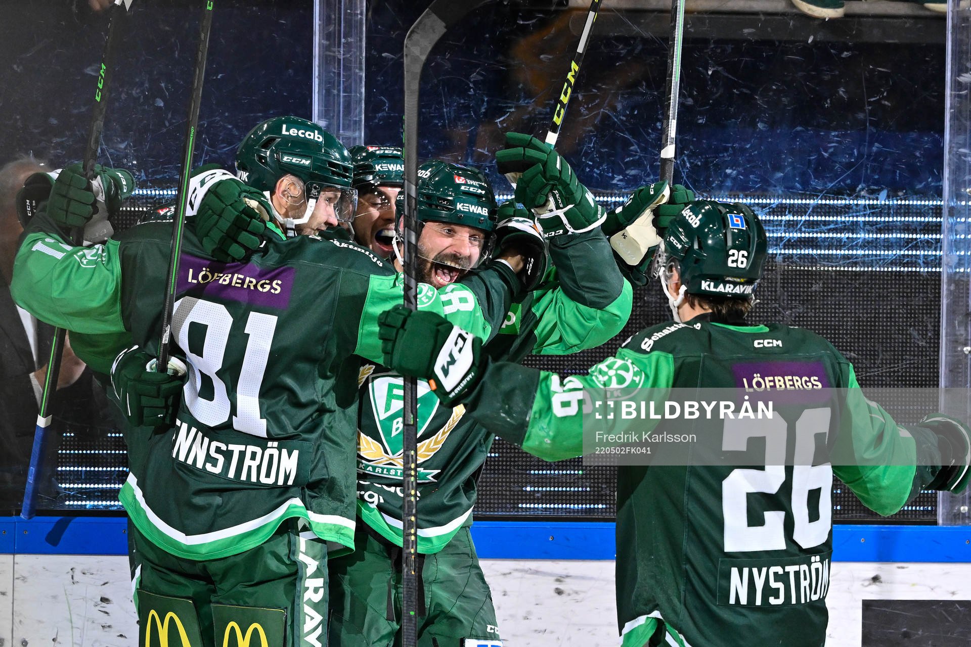Färjestads Martin Johansson jublar