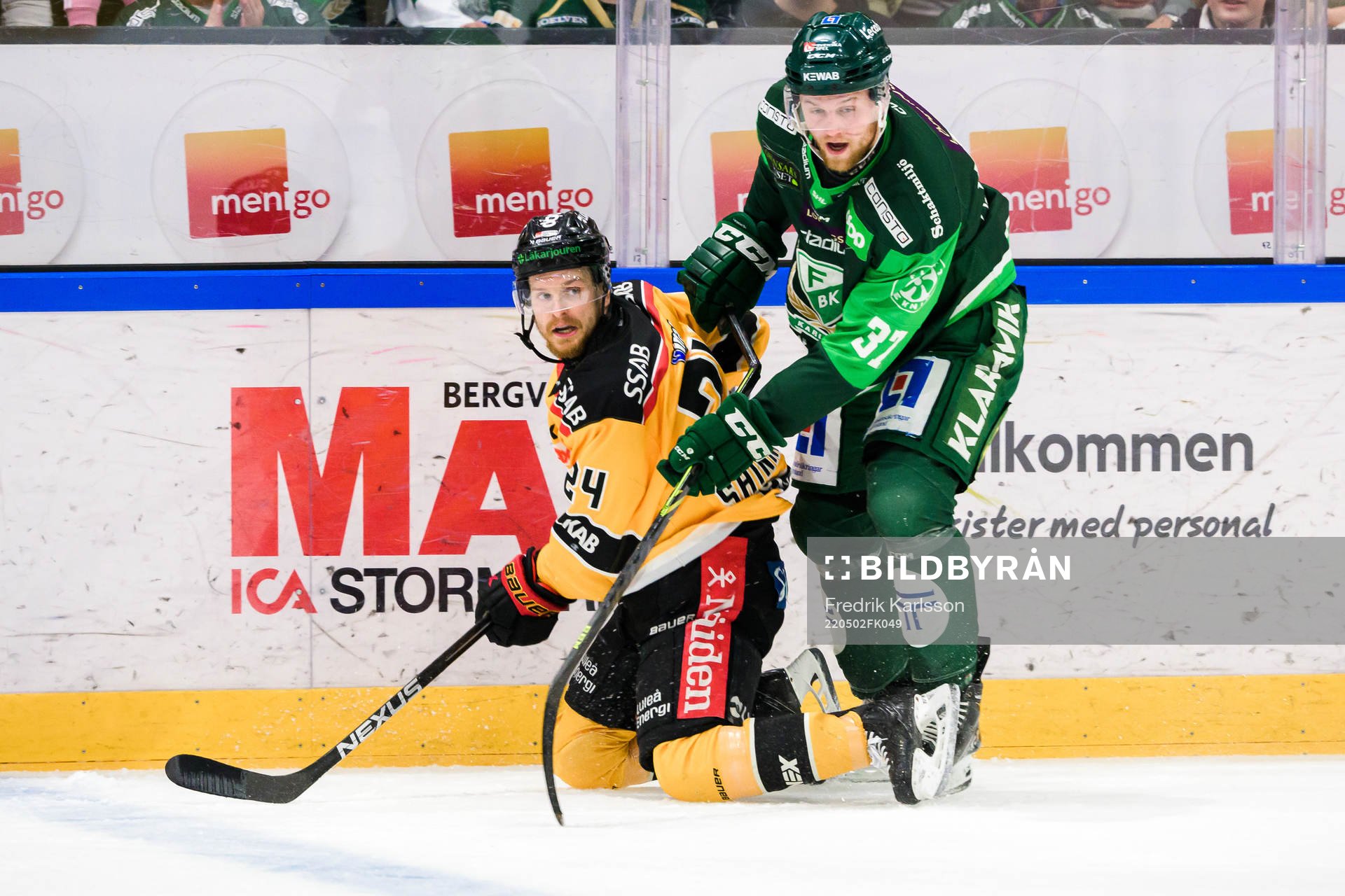 Luleås Brendan Shinnimin och Färjestads Adam Ginning