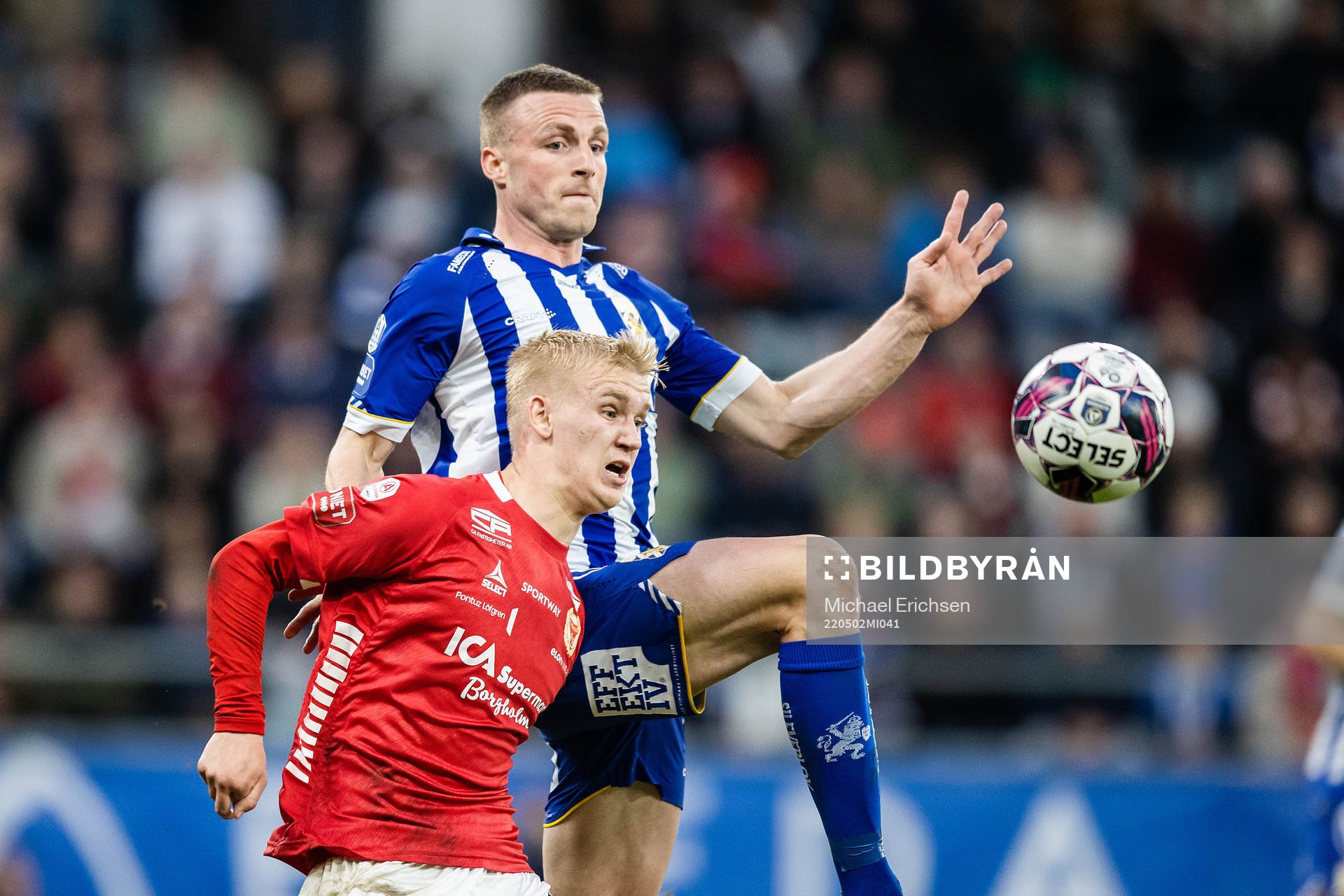 Kalmars Carl Gustafsson och IFK Göteborgs Carl Johansson