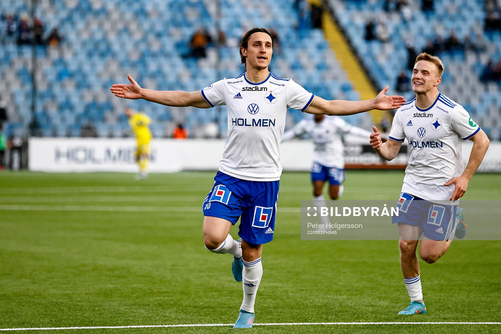 IFK Norrköpings Jonathan Levi och Jacob Ortmark jublar