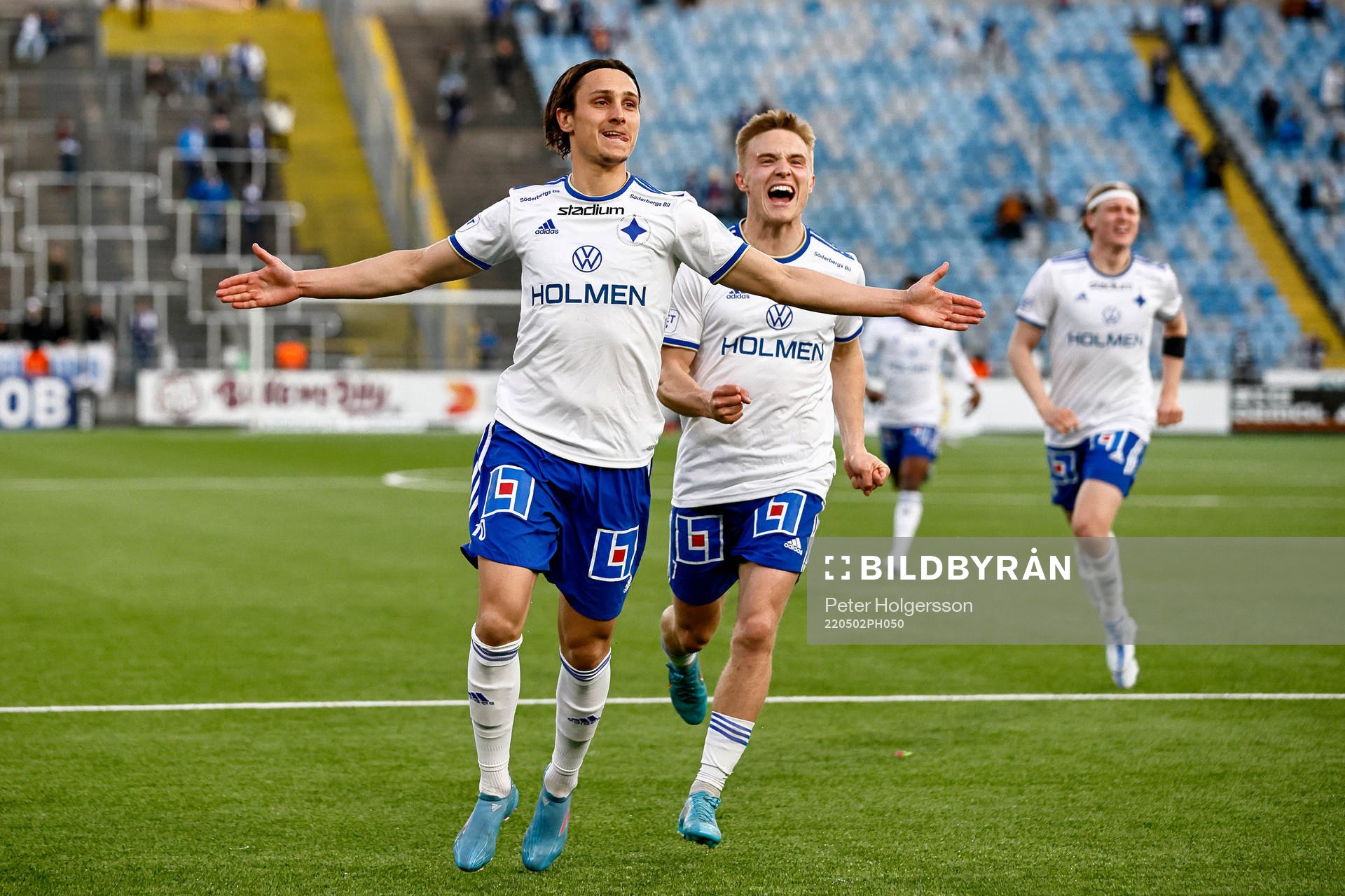 IFK Norrköpings Jonathan Levi och Jacob Ortmark jublar