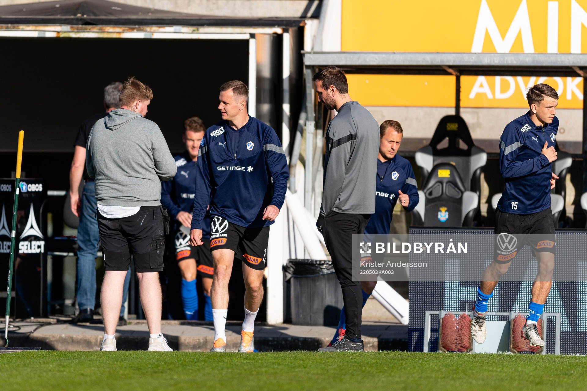 Halmstads Alexander Berntsson före fotbollsmatchen i