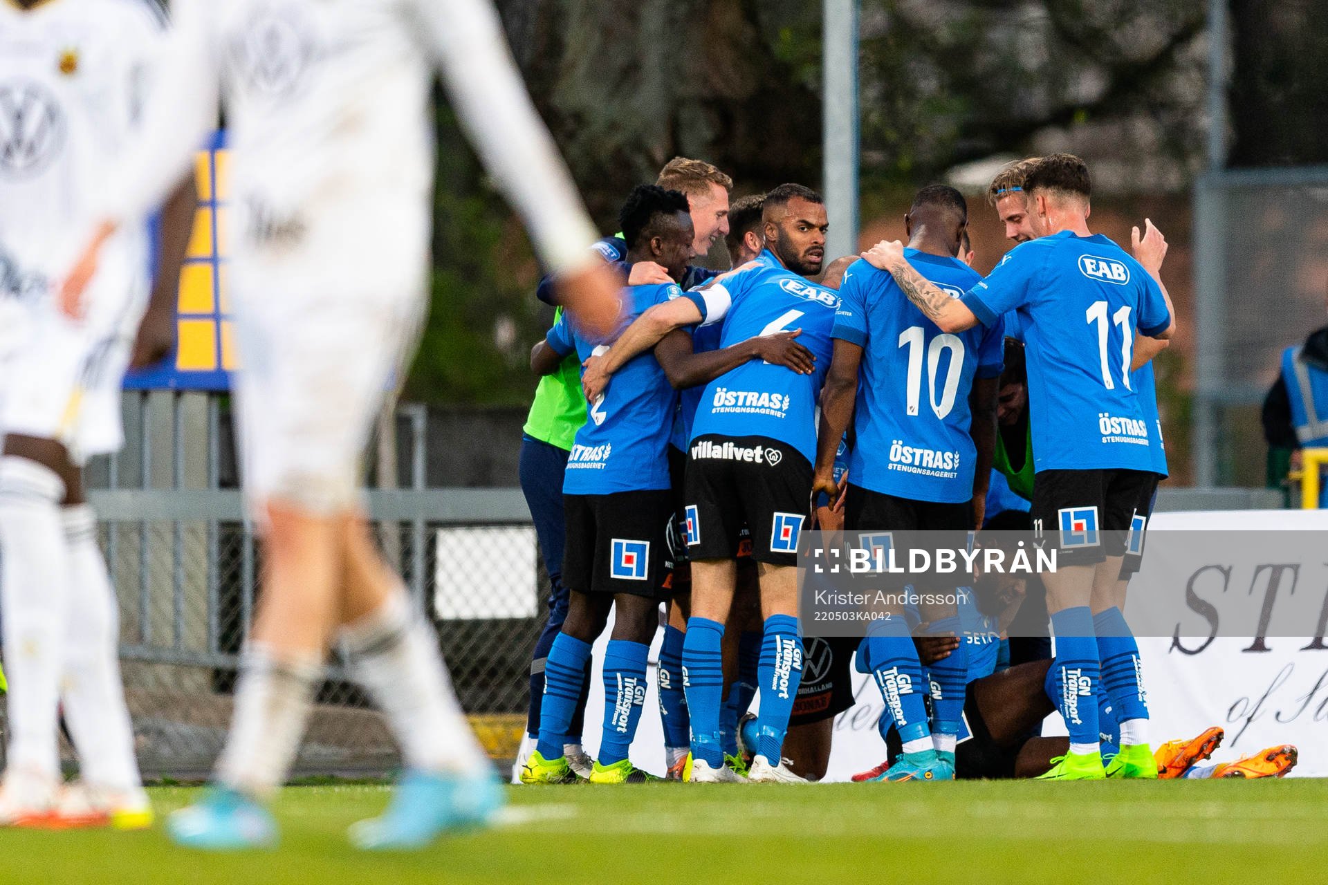 Halmstads spelare jublar