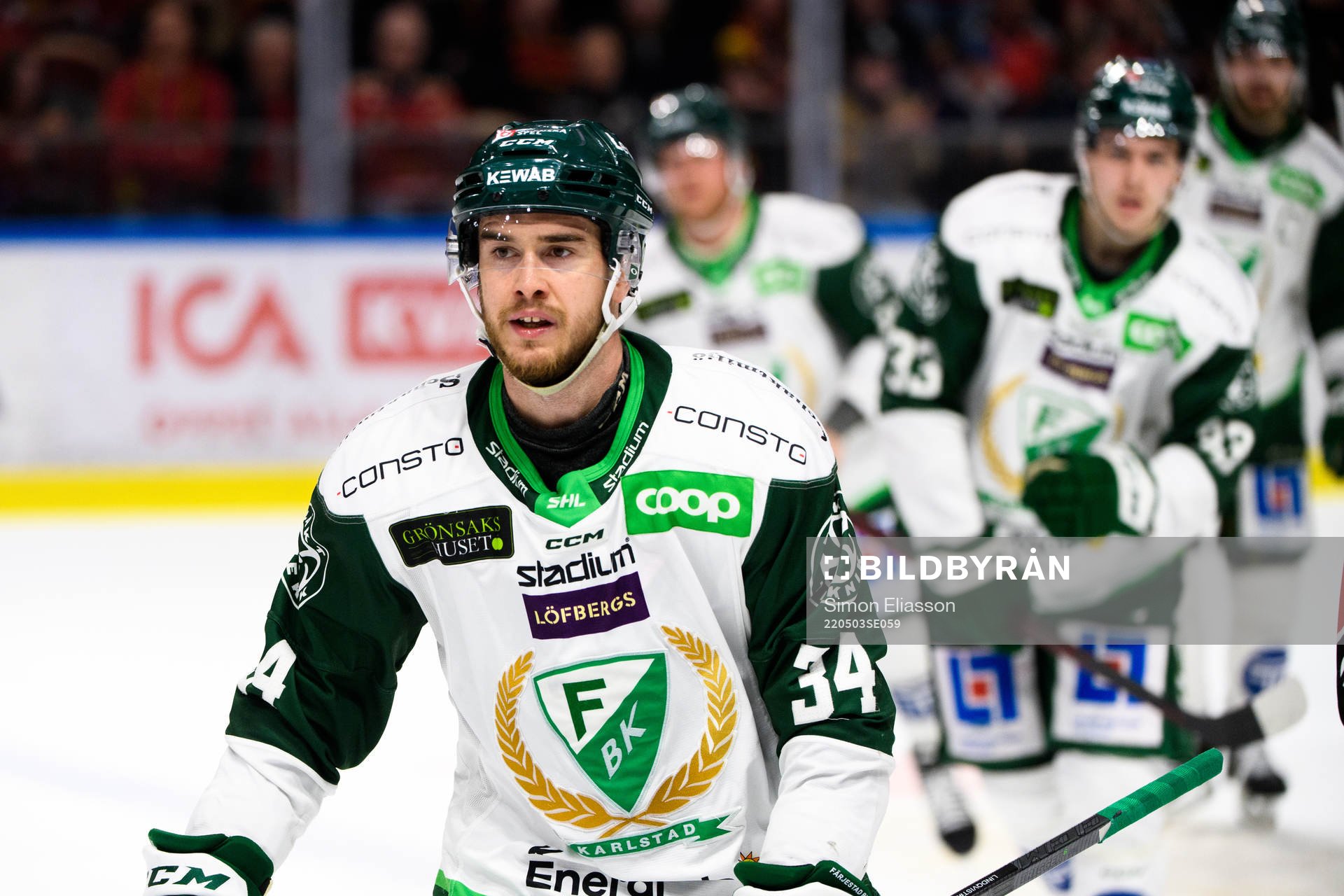 Färjestads Michael Lindqvist jublar