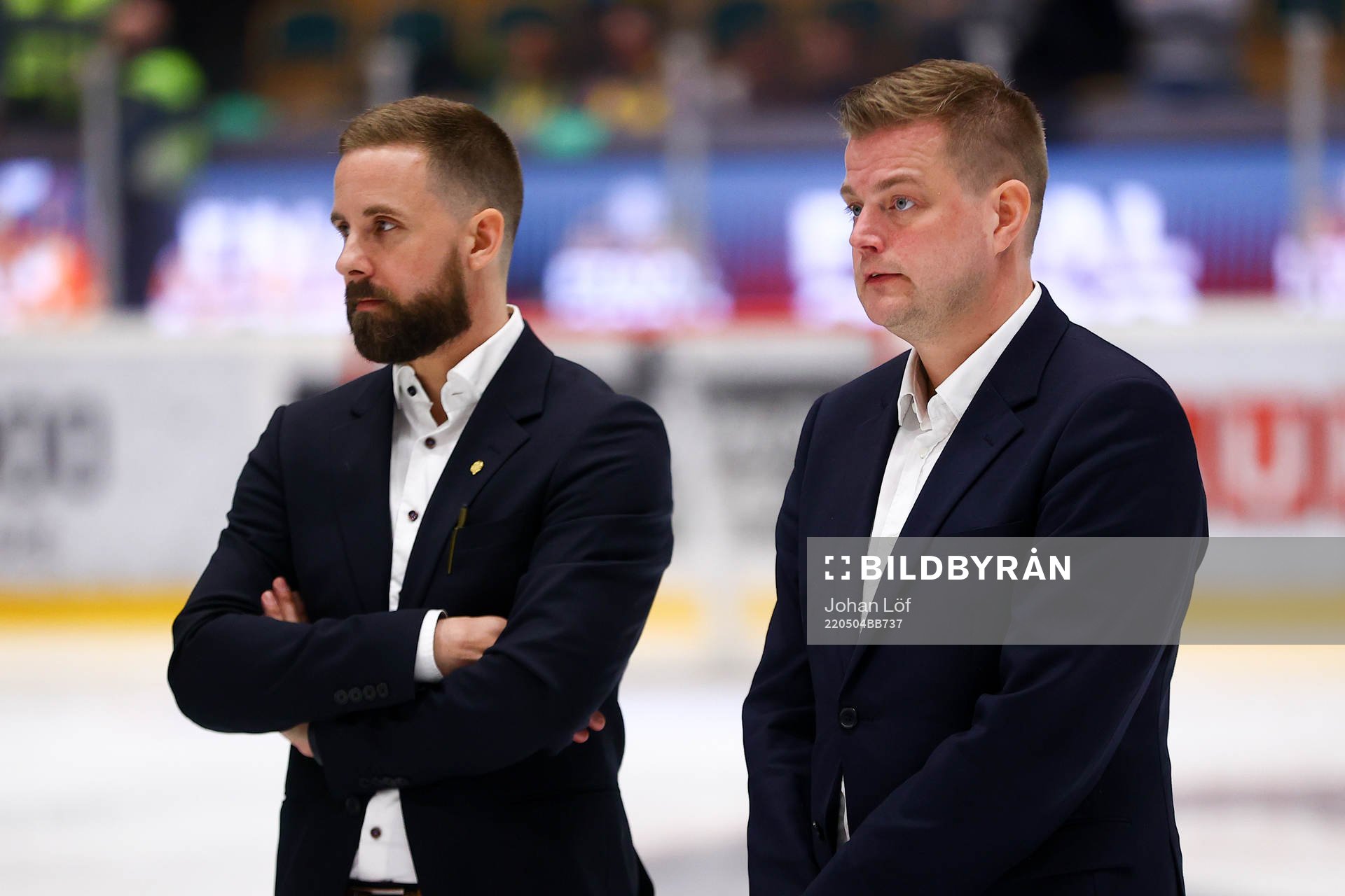 Björklövens tränare Viktor Stråhle och general manager