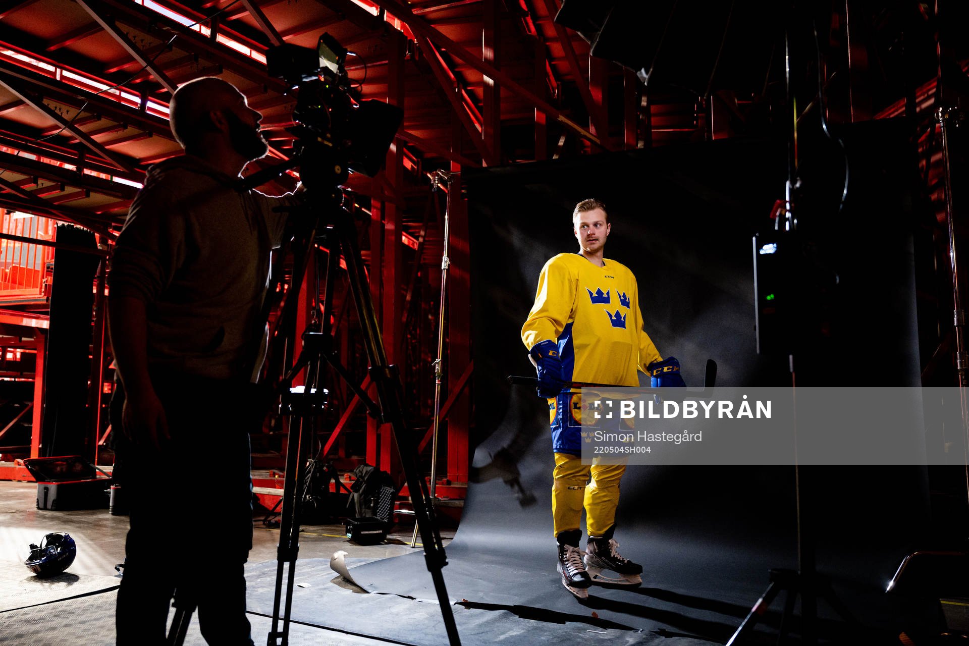 Lucas Wallmark of the Swedish national ice hockey team