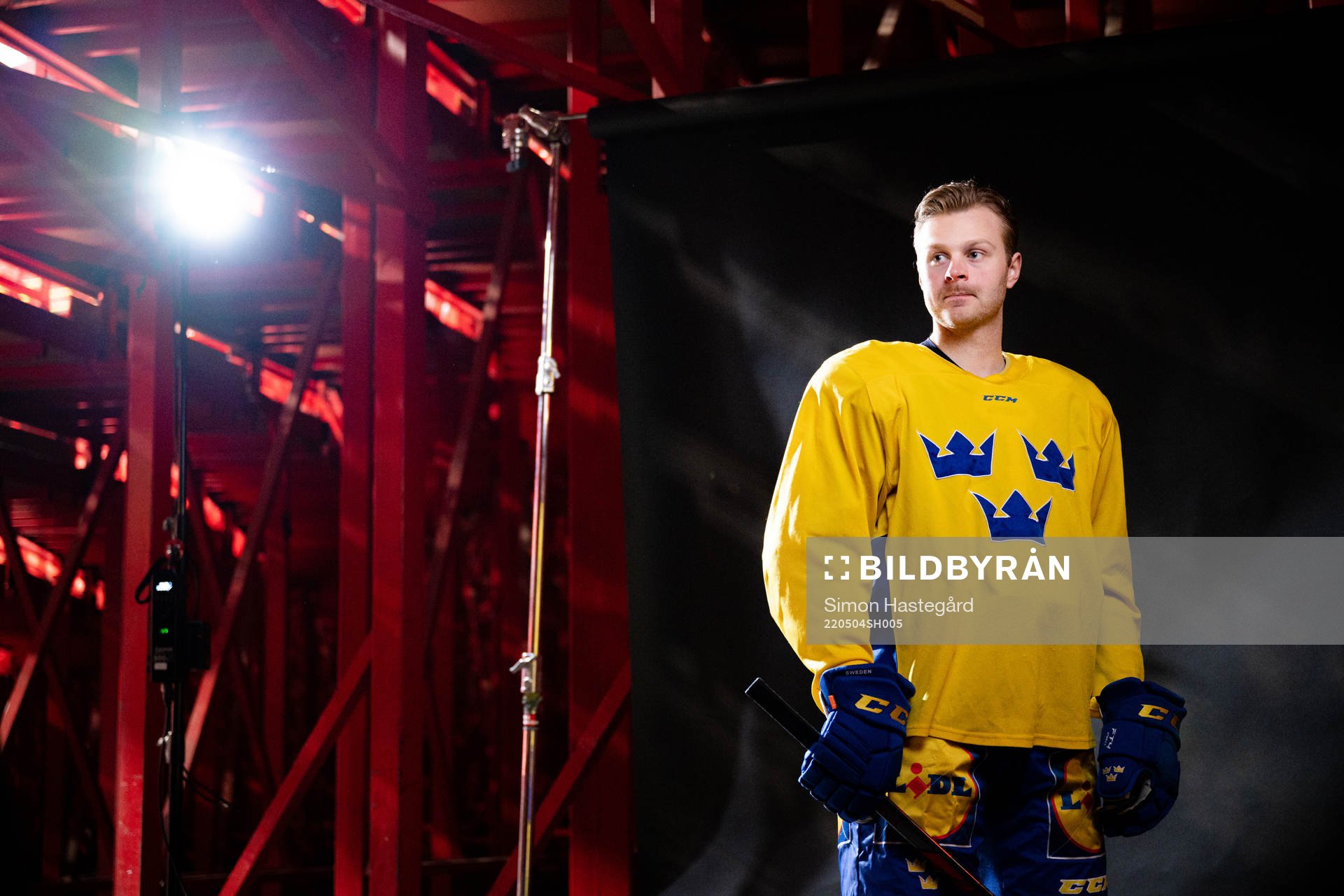 Lucas Wallmark of the Swedish national ice hockey team