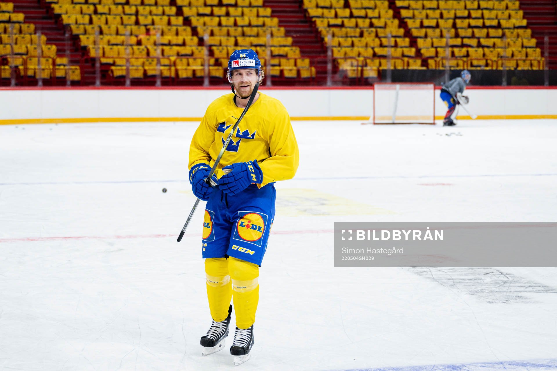 Anton Lindholm of the Swedish national ice hockey team