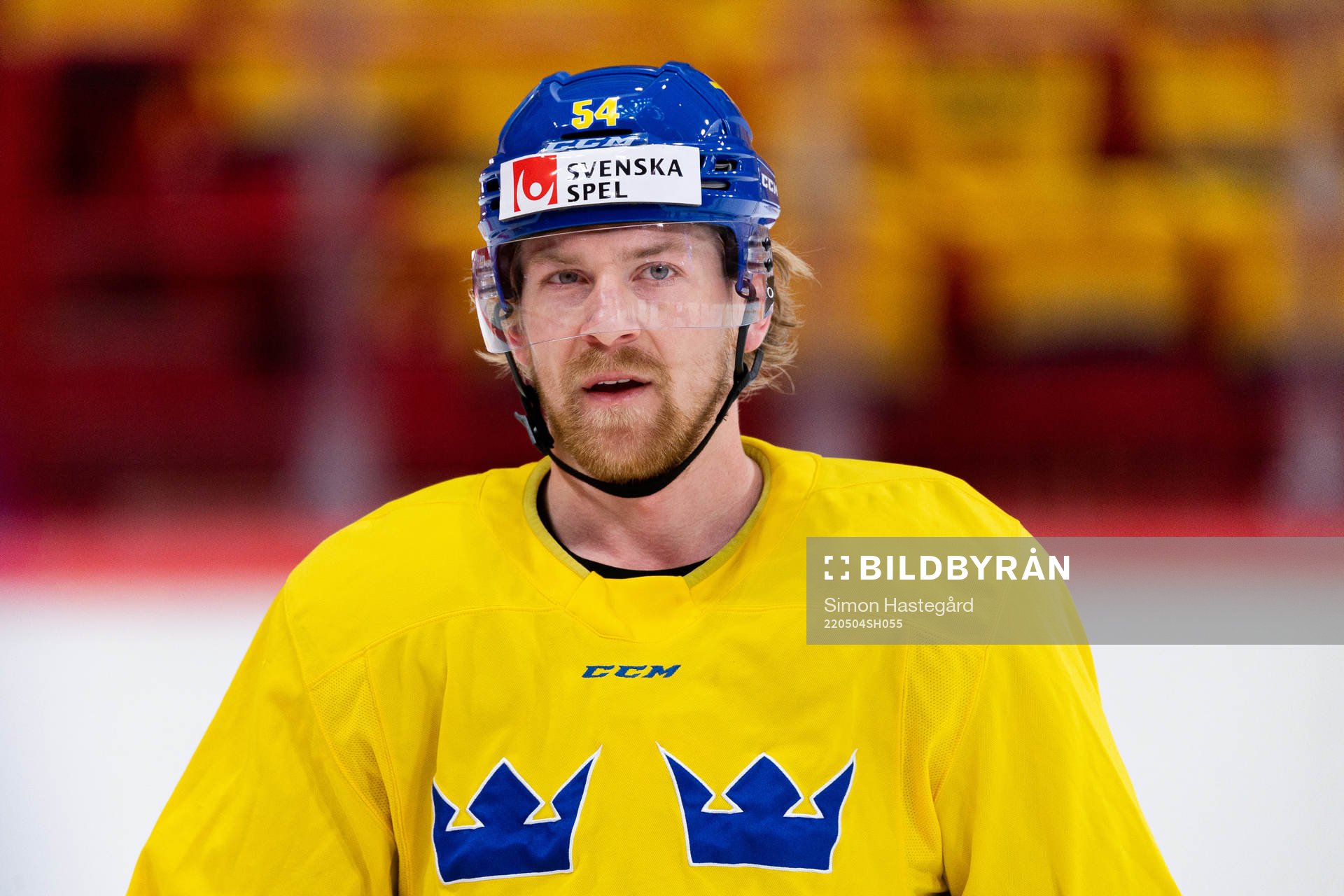 Anton Lindholm of the Swedish national ice hockey team