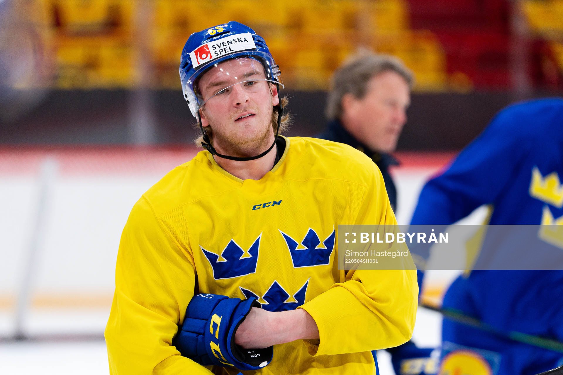 Calle Själin of the Swedish national ice hockey team