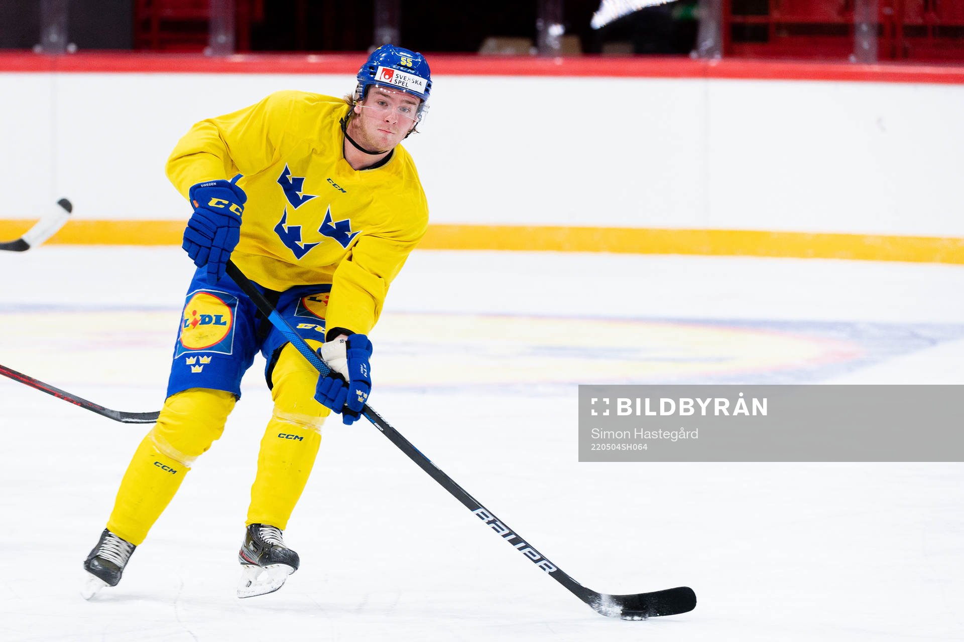 Calle Själin of the Swedish national ice hockey team