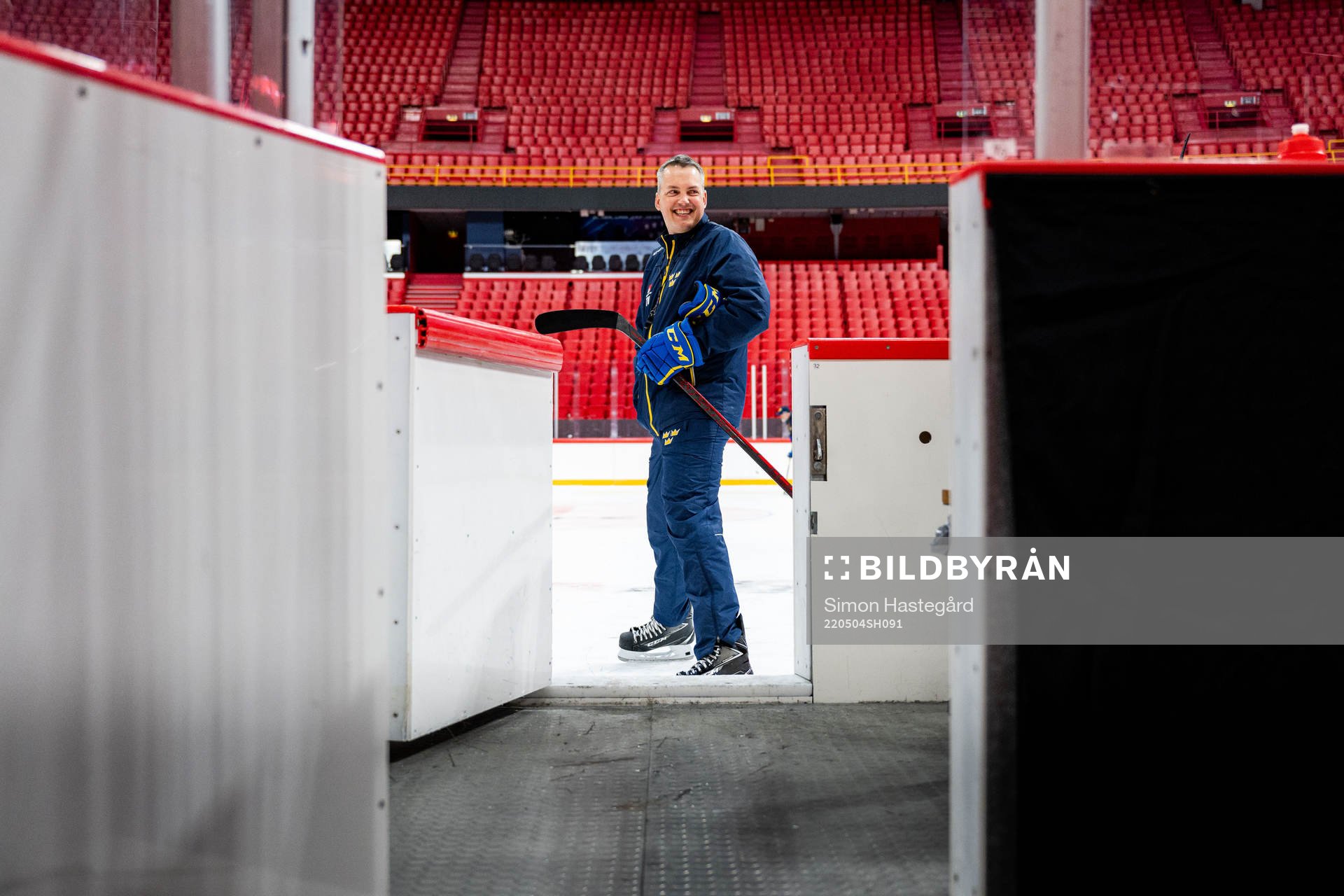 Scouting coach Tomas Montén of the Swedish national ice