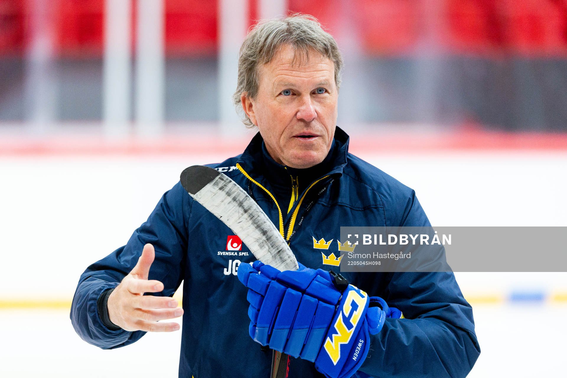 Head coach Johan Garpenlöv of the Swedish national ice
