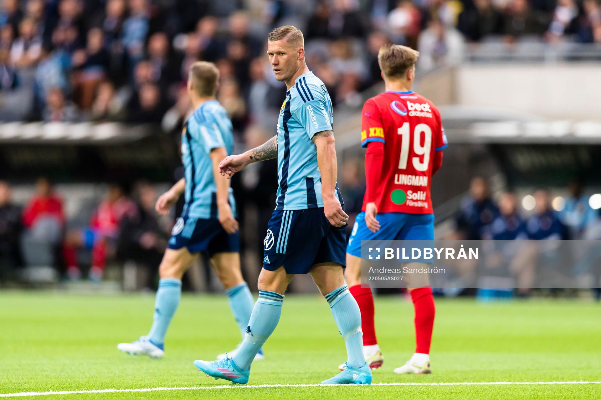 Djurgårdens Victor Edvardsen deppar