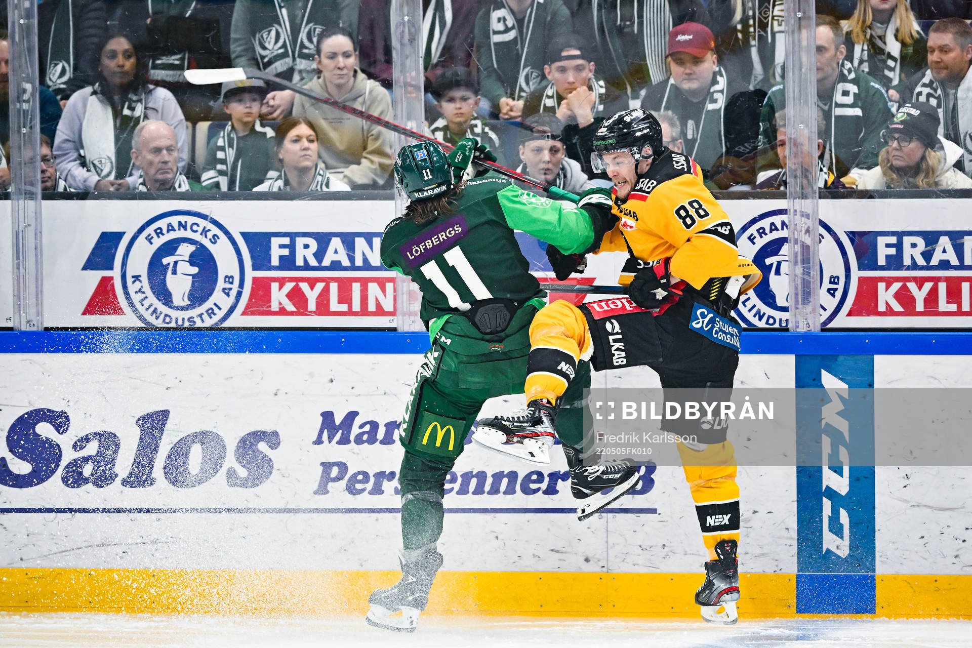 Färjestads Joakim Nygård och Luleås Joonas Rask