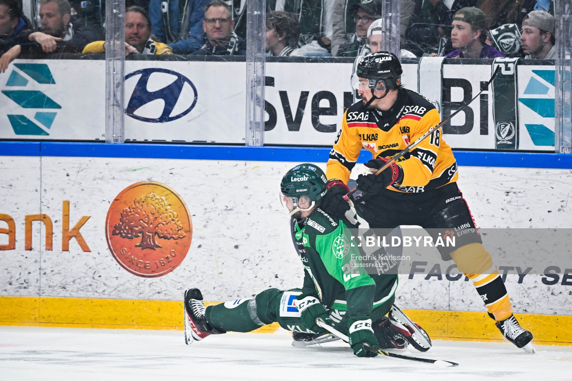 Färjestads Per Åslund och Luleås Sami Lepistö